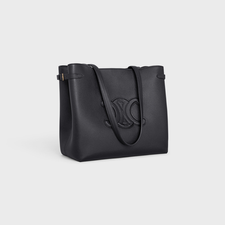 Replicate MEDIUM CABAS ANAÏS CUIR TRIOMPHE IN GRAINED CALFSKIN BLACK(1:1 replica)