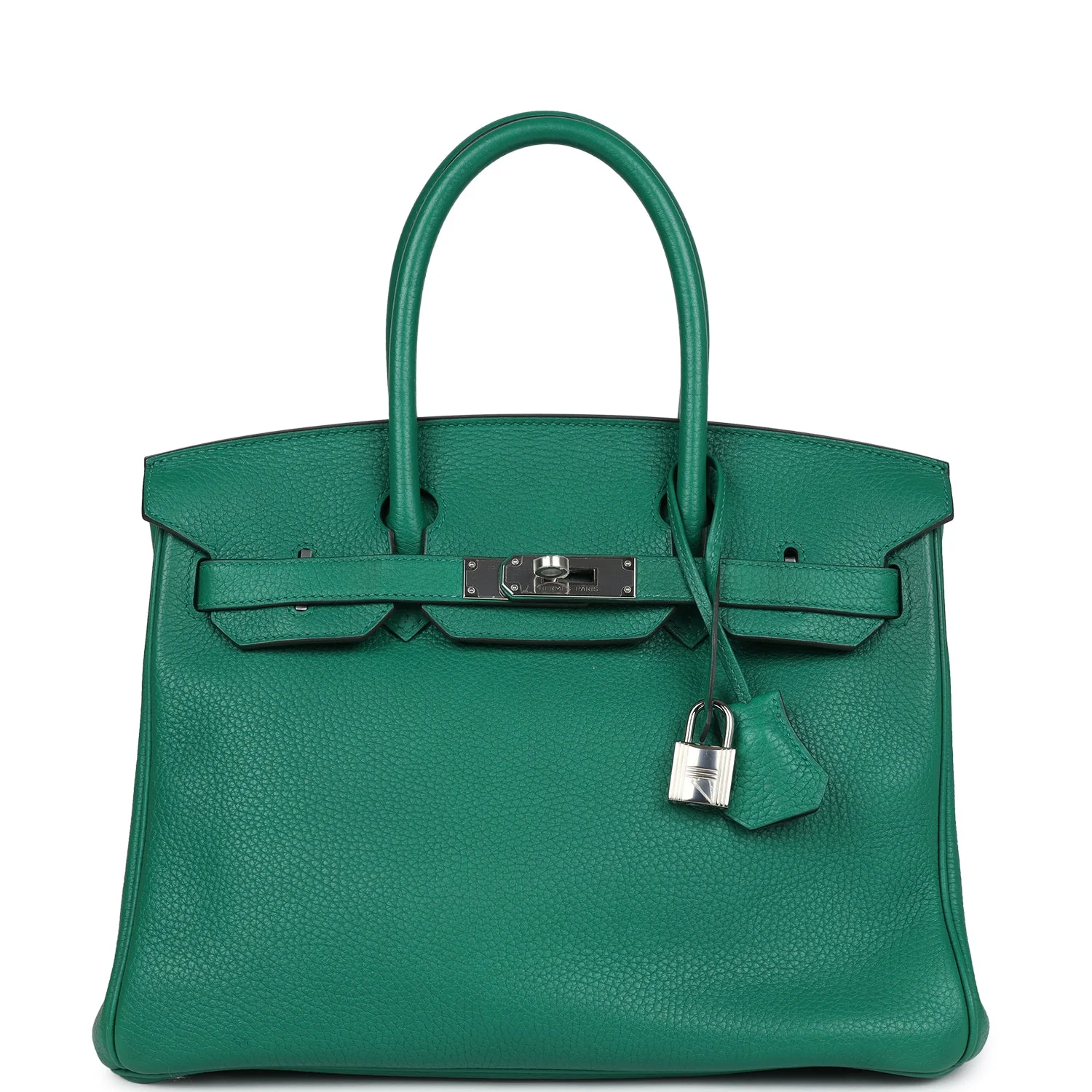 Replicate Hermes Birkin 30 Vert Vertigo Clemence Palladium Hardware(1:1 replica)