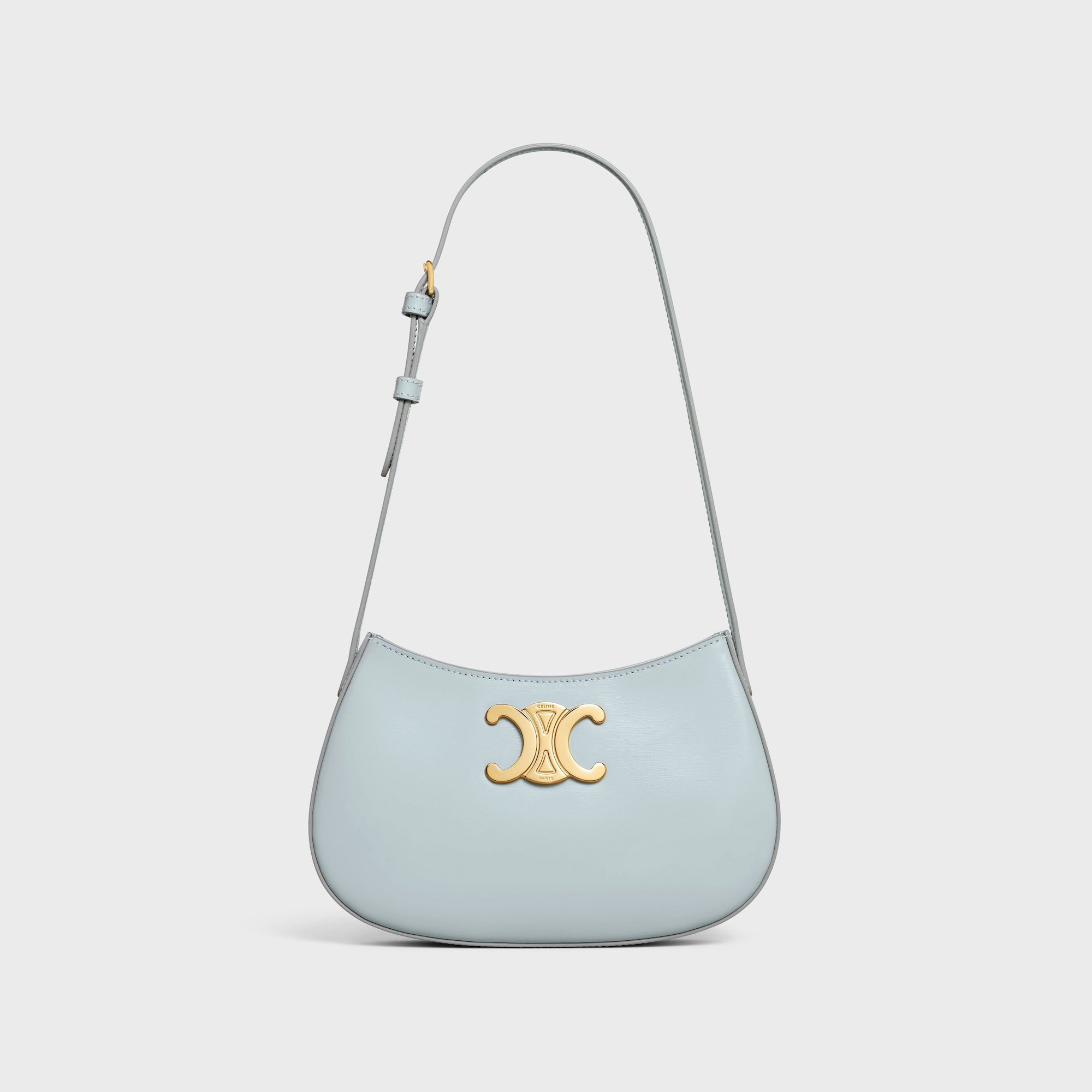 Replicate MEDIUM TILLY BAG IN SHINY CALFSKIN ICE BLUE(1:1 replica)