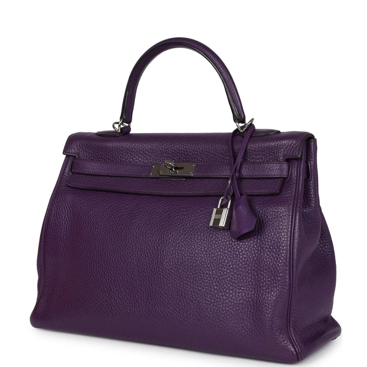 Replicate Hermes Kelly Retourne 35 Ultraviolet Clemence Palladium Hardware(1:1 replica)