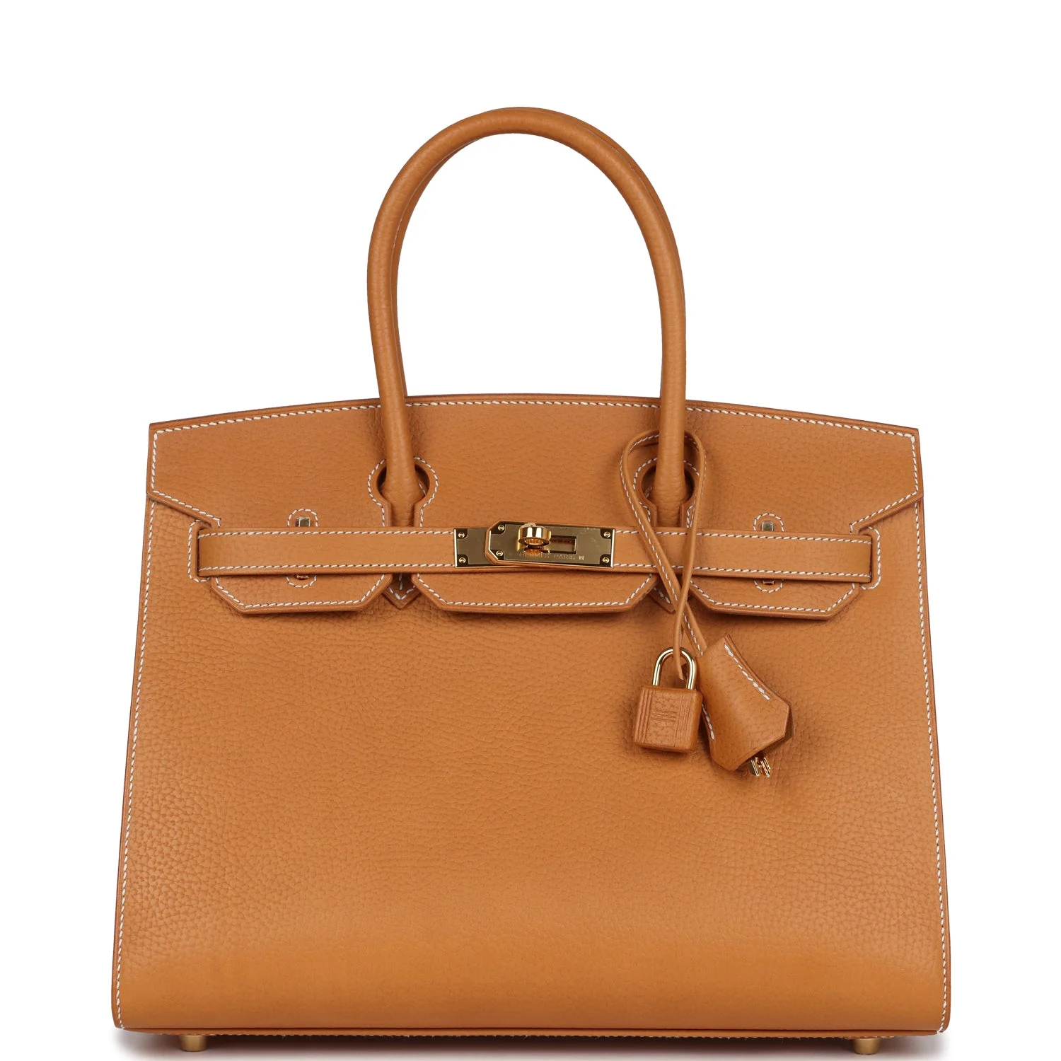 Replicate Hermes Birkin Sellier 30 Naturel Sable Vache Naturel Graine Gold Hardware(1:1 replica)