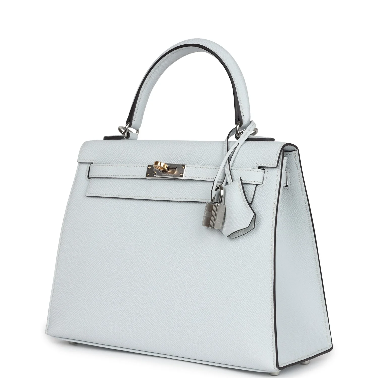 Replicate Hermes Kelly Sellier 25 Gris Platine Epsom Electrum Hardware(1:1 replica)