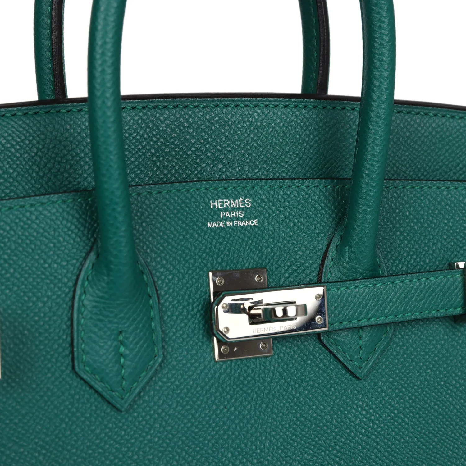 Replicate Hermes Birkin 25 Malachite Epsom Palladium Hardware(1:1 replica)