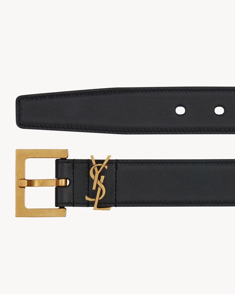 Replicate cassandre belt with square buckle in smooth leather(1:1 replica)