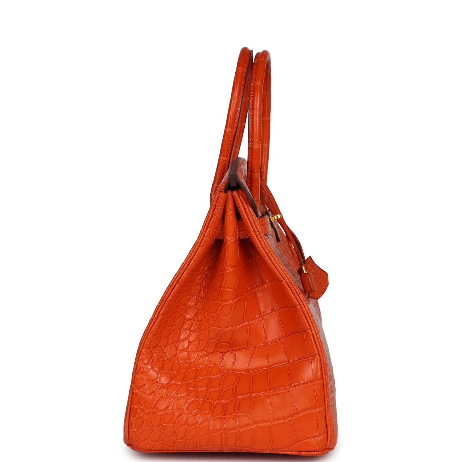 Replicate Hermes Birkin 35 Feu Matte Alligator Gold Hardware(1:1 replica)