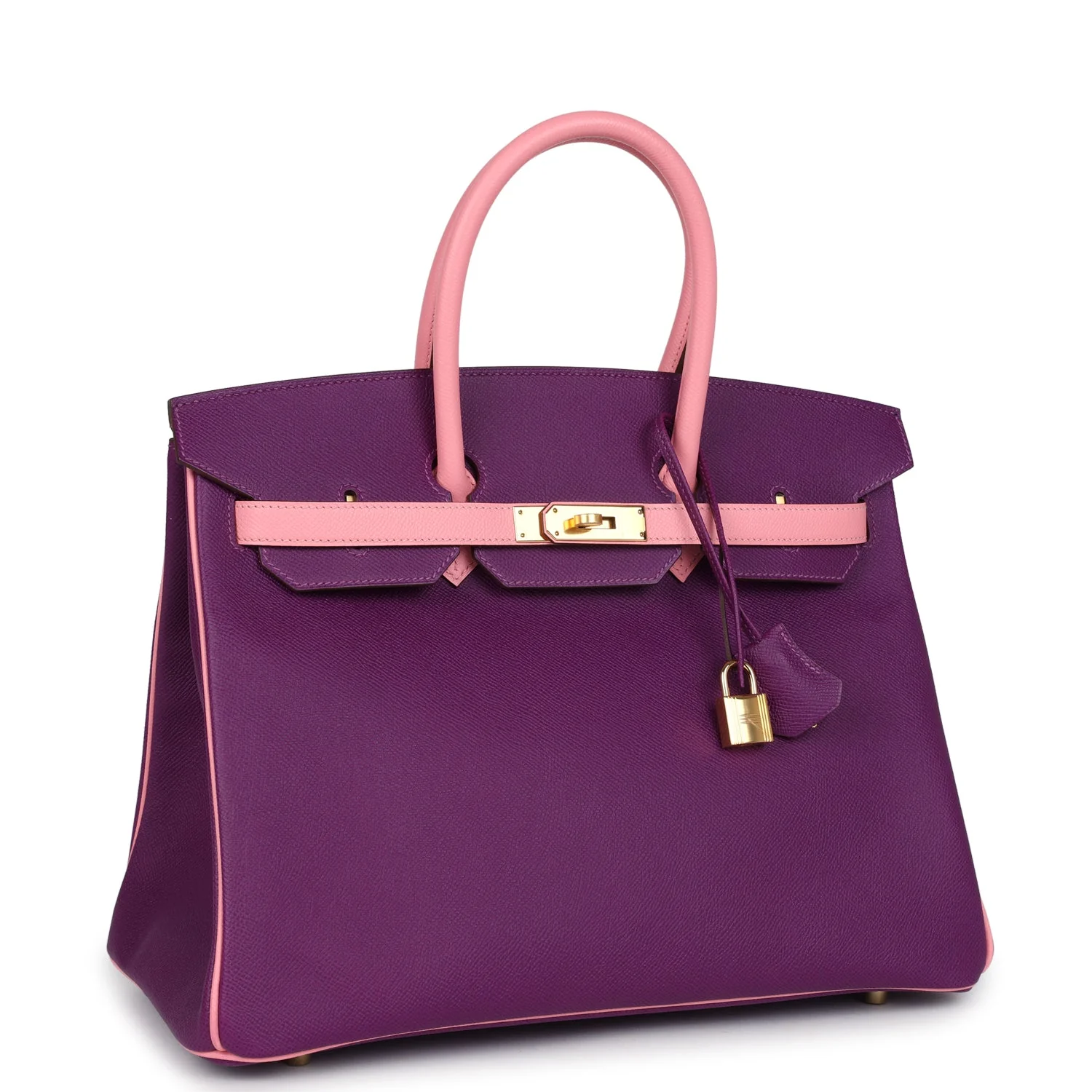 Replicate Hermes Special Order (HSS) Birkin 35 Rose Confetti and Anemone Epsom Gold Hardware(1:1 replica)