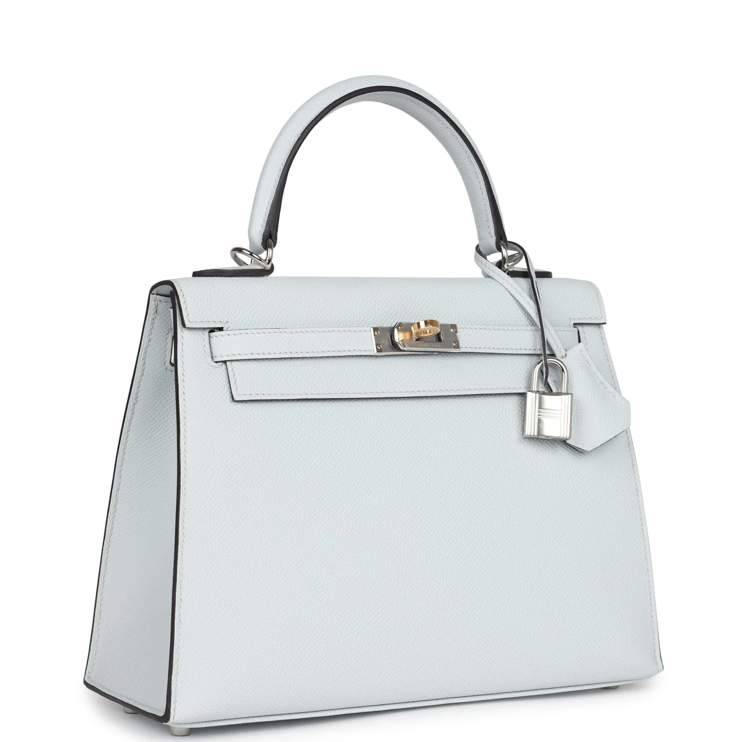 Replicate Hermes Kelly Sellier 25 Gris Platine Epsom Electrum Hardware(1:1 replica)