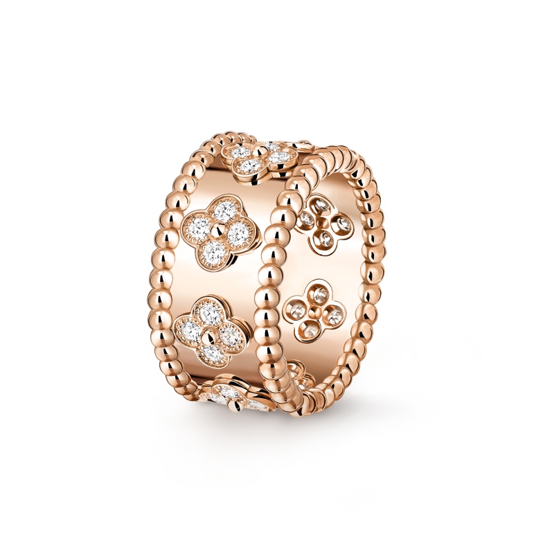 Replicate Perlée clovers ring, medium model(1:1 replica)