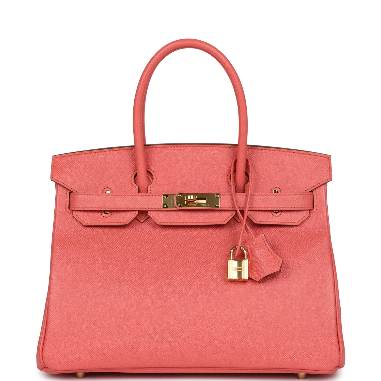 Replicate Hermes Birkin 30 Flamingo Epsom Gold Hardware(1:1 replica)