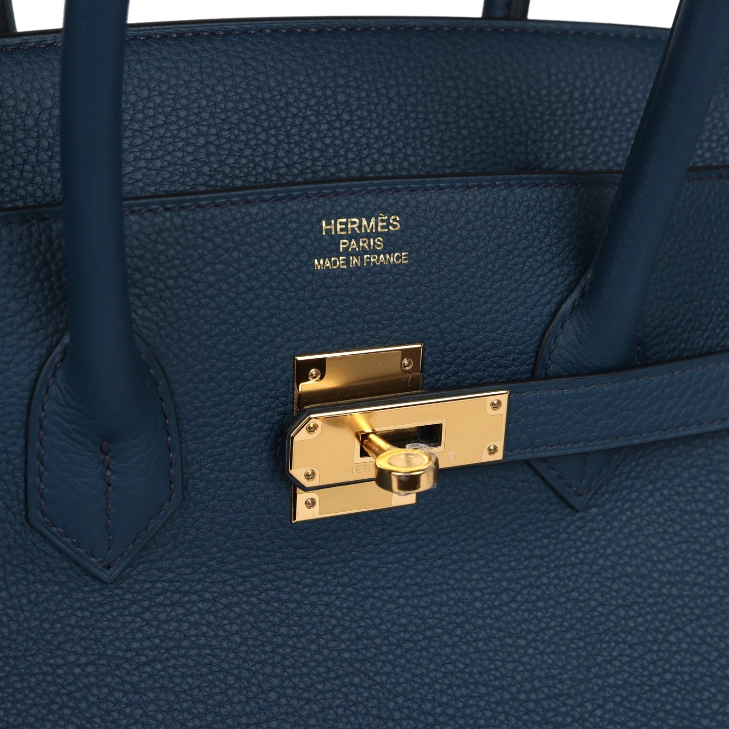 Replicate Hermes Birkin 35 Bleu De Prusse Togo Gold Hardware(1:1 replica)