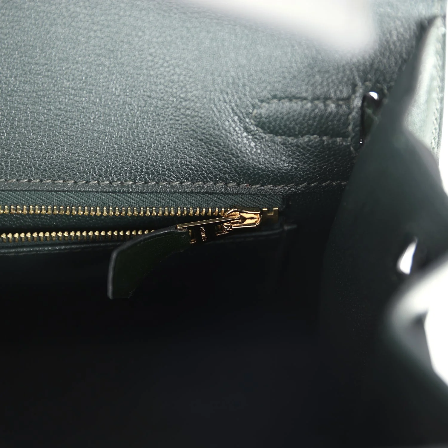 Replicate Hermes Birkin Sellier 25 Vert Fonce Box Gold Hardware(1:1 replica)