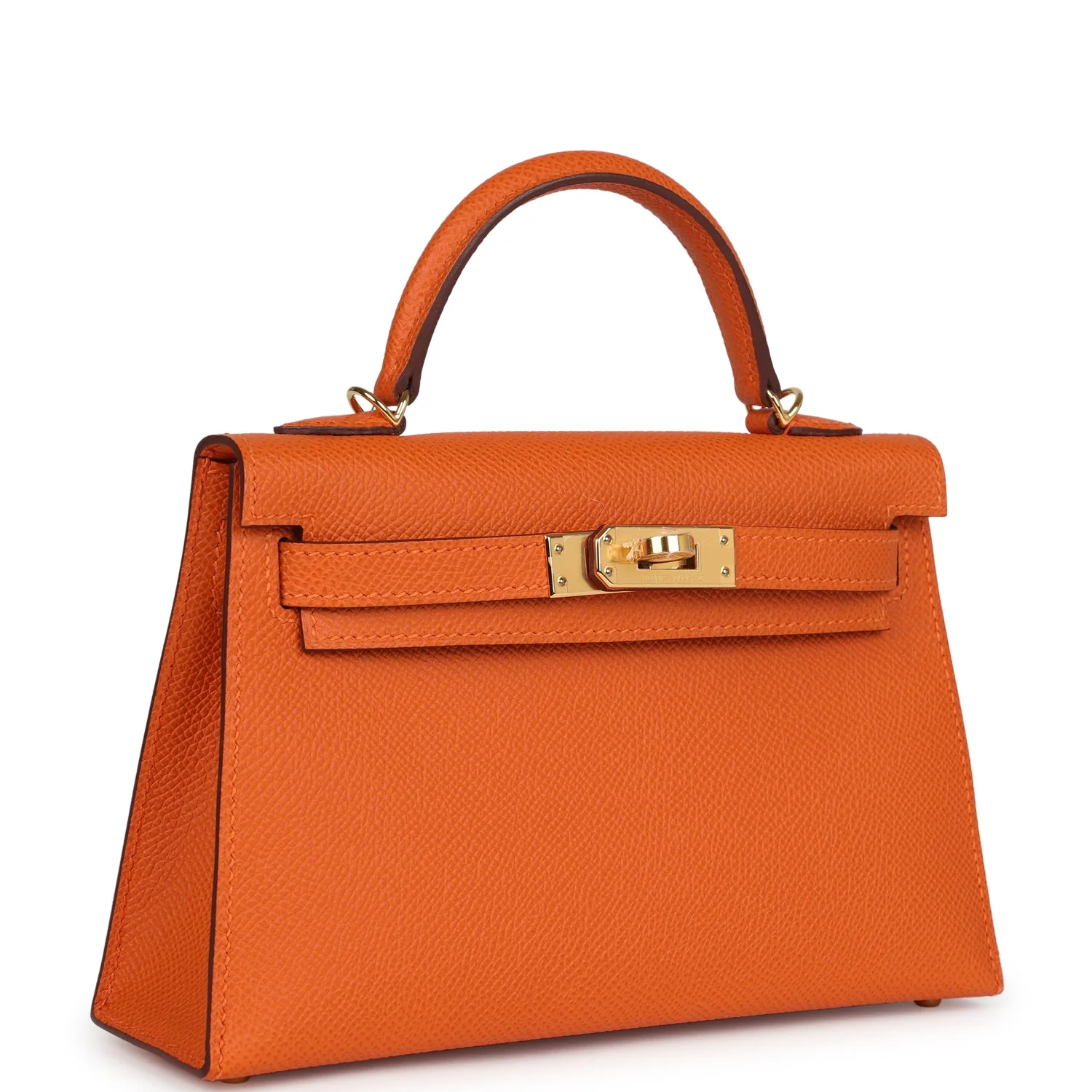 Replicate Hermes Kelly Sellier 20 Orange Epsom Gold Hardware(1:1 replica)