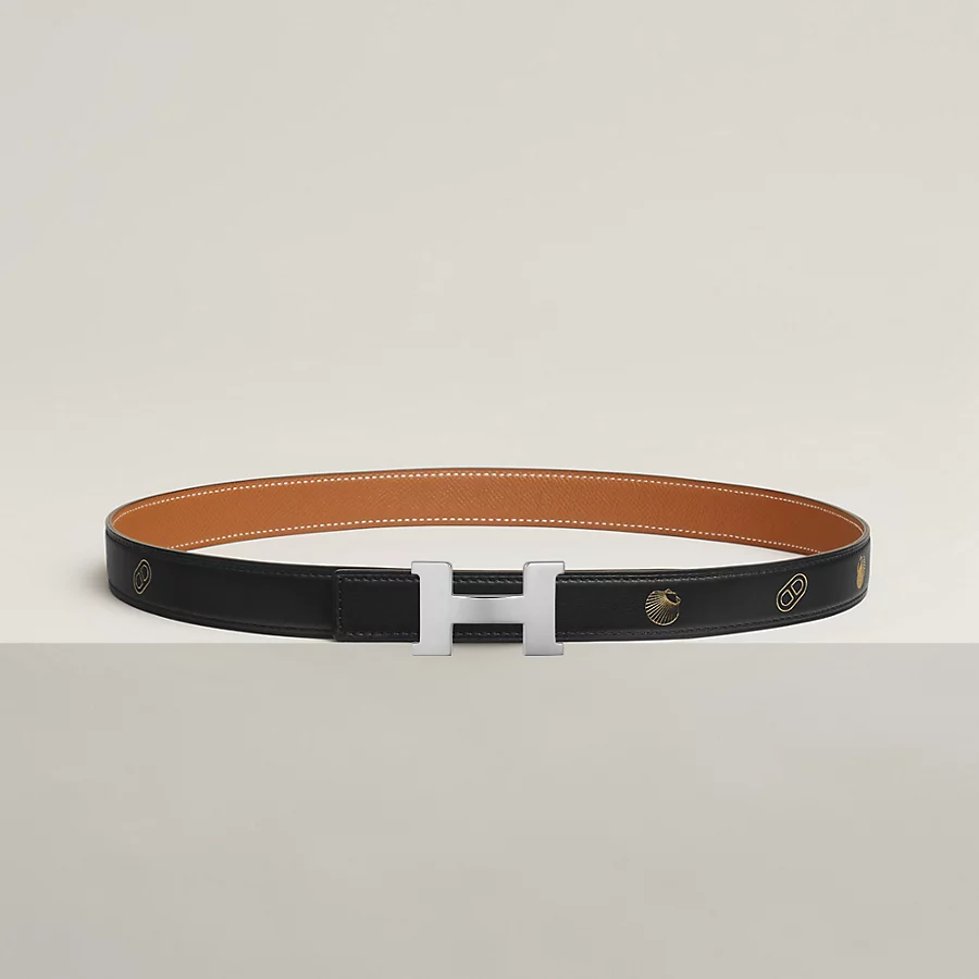 Replicate Mini Constance belt buckle   Hermès sur Mer reversible leather strap 24 mm(1:1 replica)