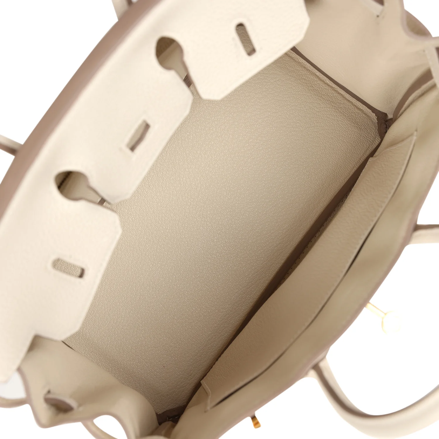 Replicate Hermes Birkin 25 Craie Togo Gold Hardware(1:1 replica)