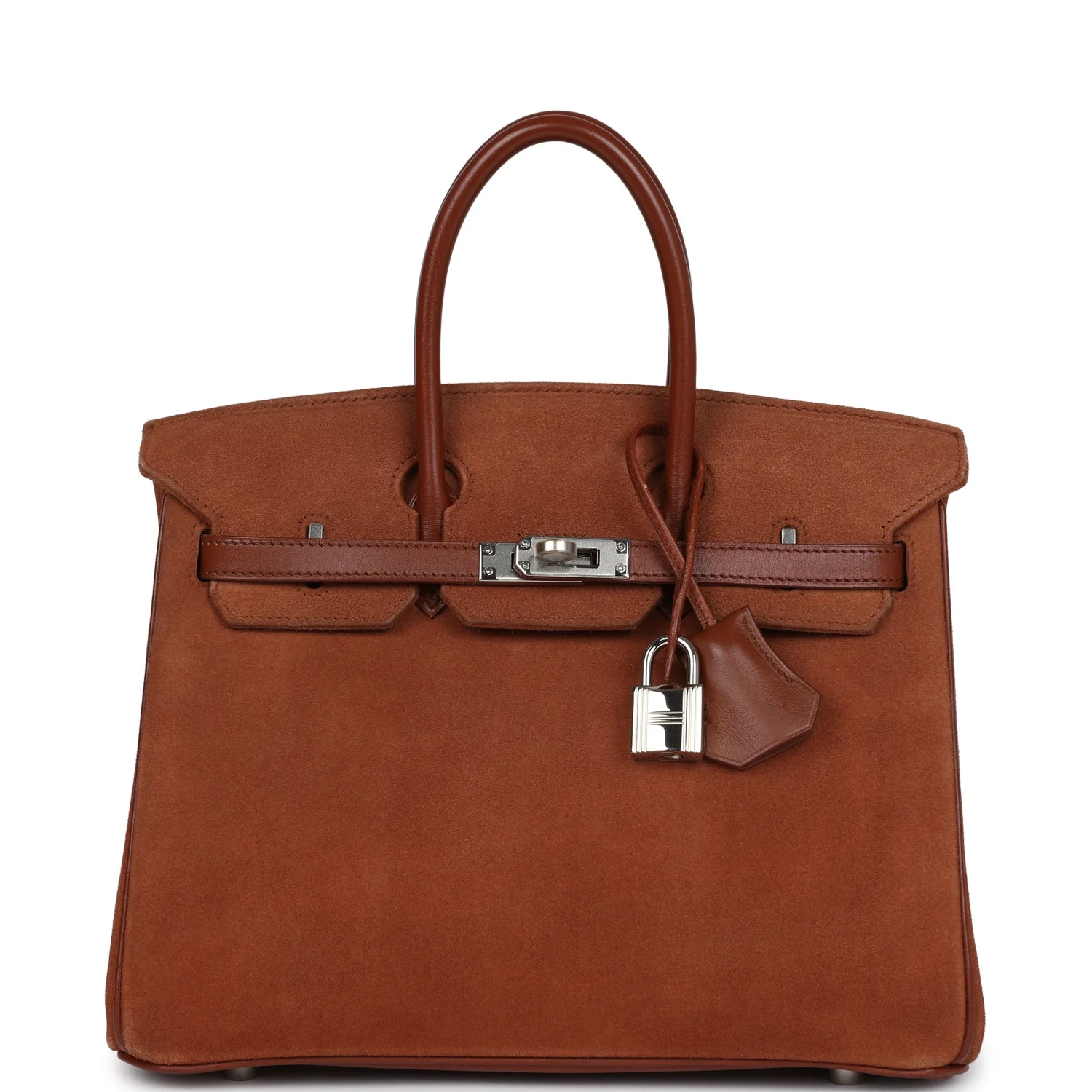 Replicate Vintage Hermes Birkin 25 Noisette Doblis and Box Palladium Hardware(1:1 replica)