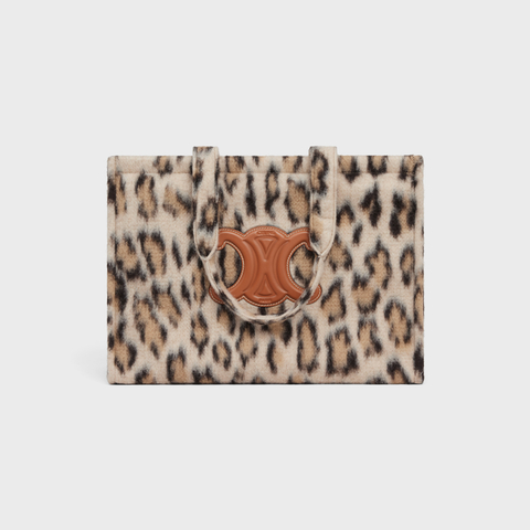 Replicate LARGE CABAS THAIS IN LEOPARD TEXTILE AND CALFSKIN LEOPARD(1:1 replica)