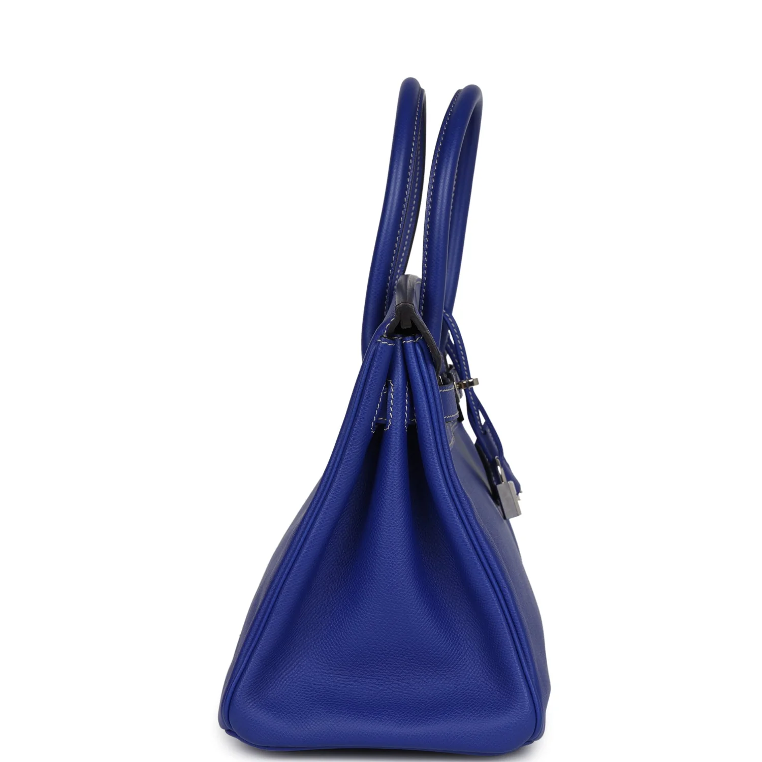 Replicate Hermes Birkin 30 Bleu Electric Candy Epsom Palladium Hardware(1:1 replica)