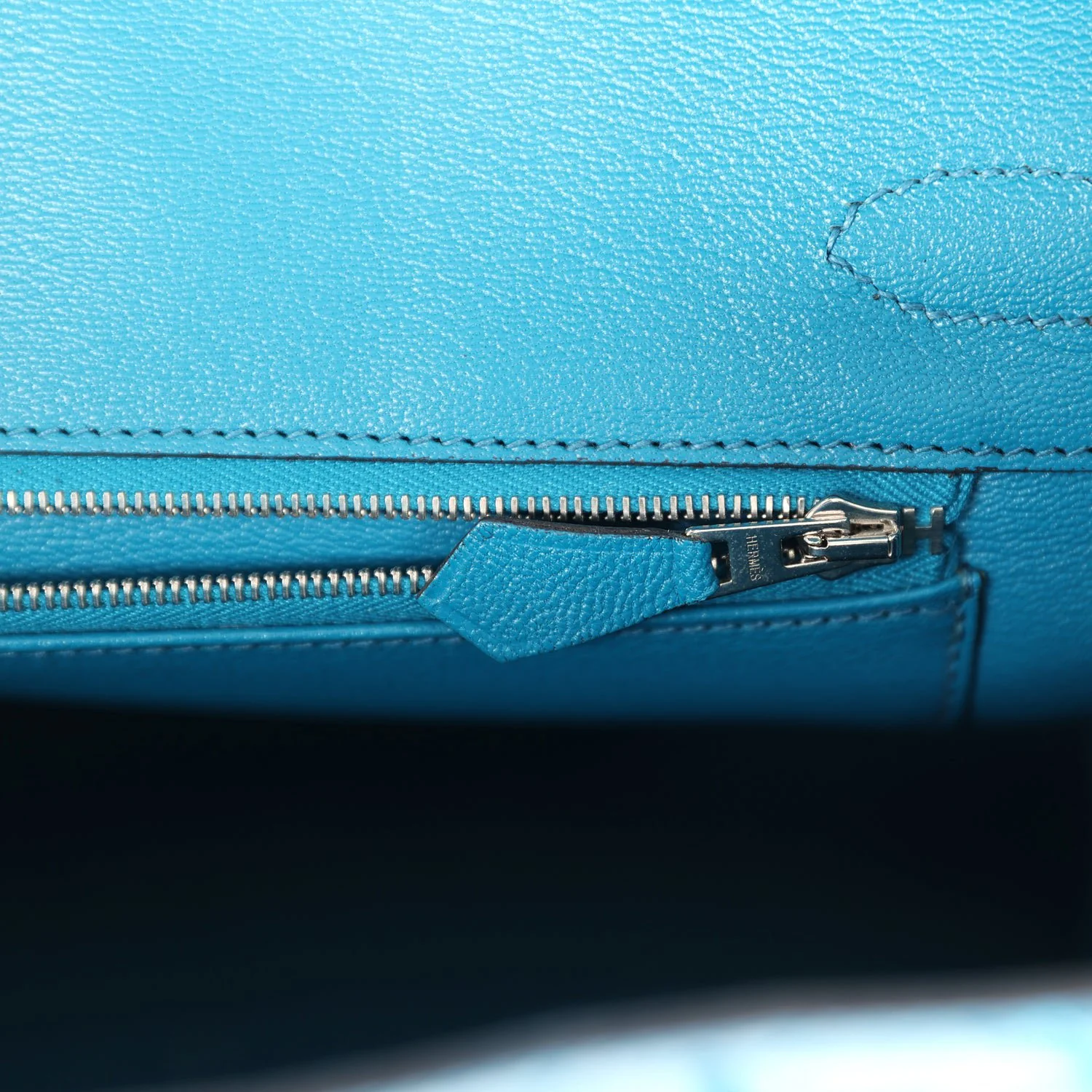 Replicate Hermes Birkin 30 Bleu Izmir Shiny Niloticus Crocodile Palladium Hardware(1:1 replica)