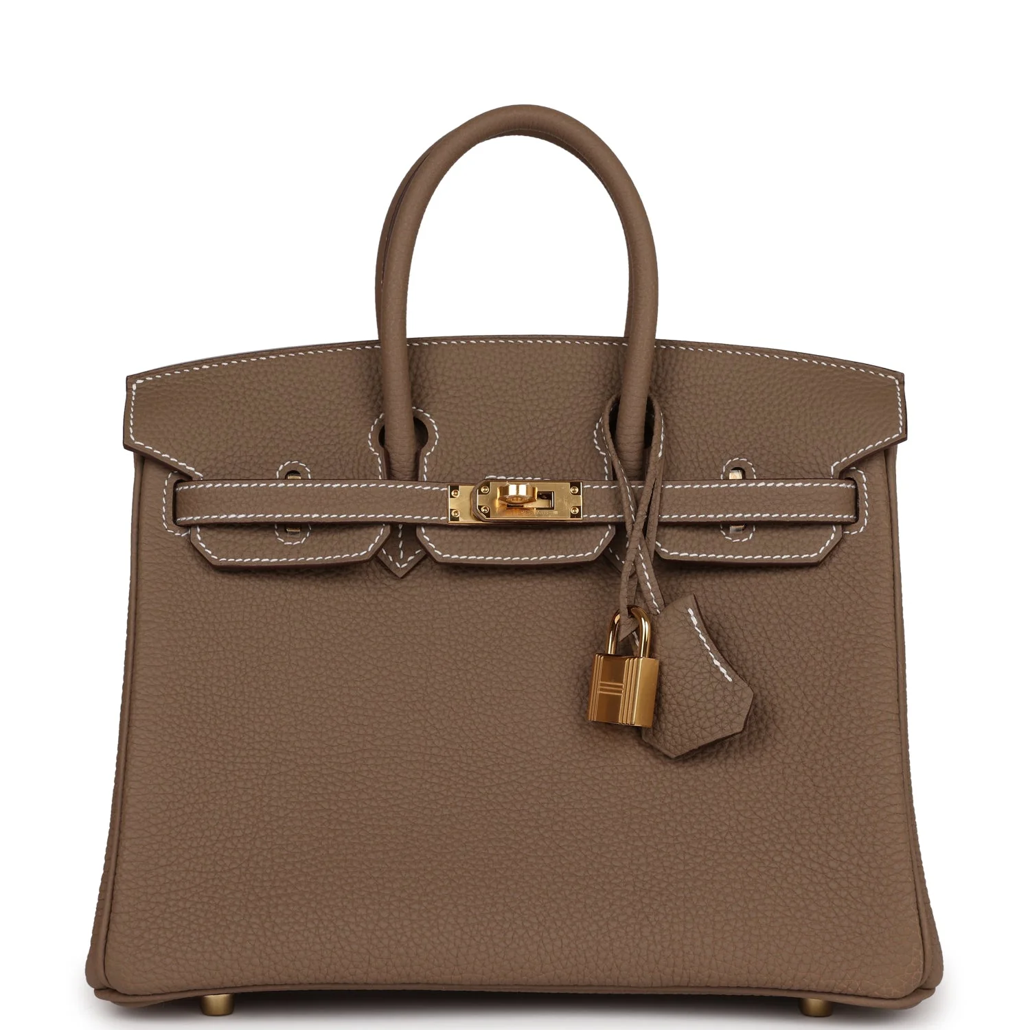 Replicate Hermes Birkin 25 Etoupe Togo Gold Hardware(1:1 replica)