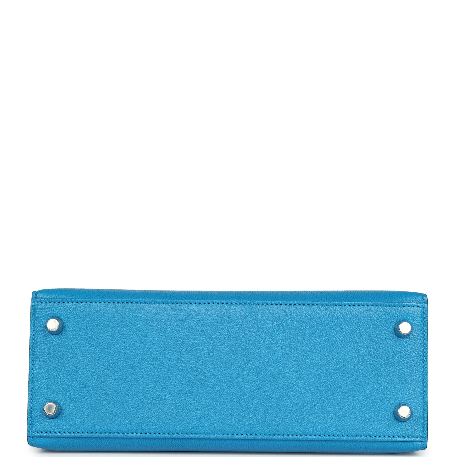 Replicate Hermes Kelly Sellier 25 Bleu Zanzibar Chevre Palladium Hardware(1:1 replica)