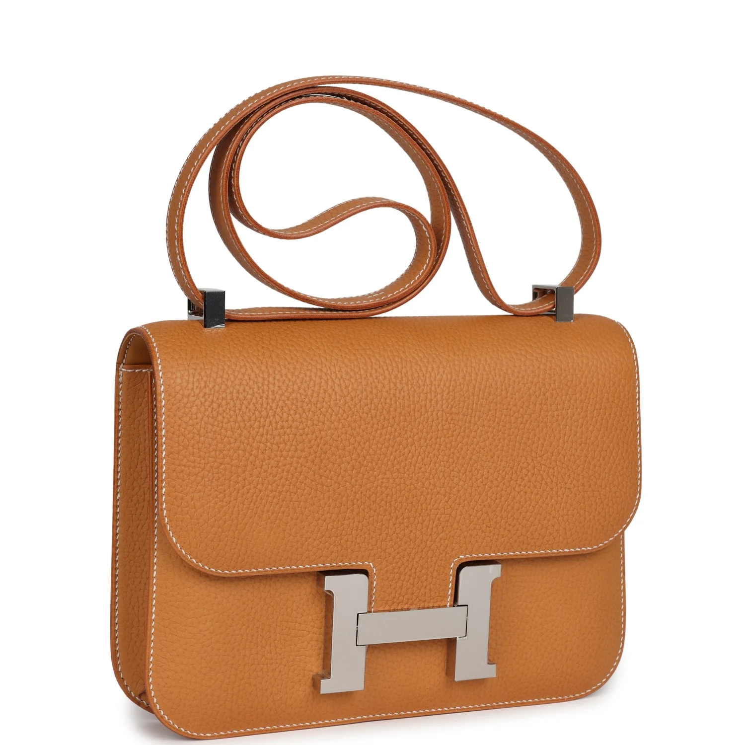 Replicate Hermes Constance 1-24 Naturel Sable Vache Naturel Graine Palladium Hardware(1:1 replica)
