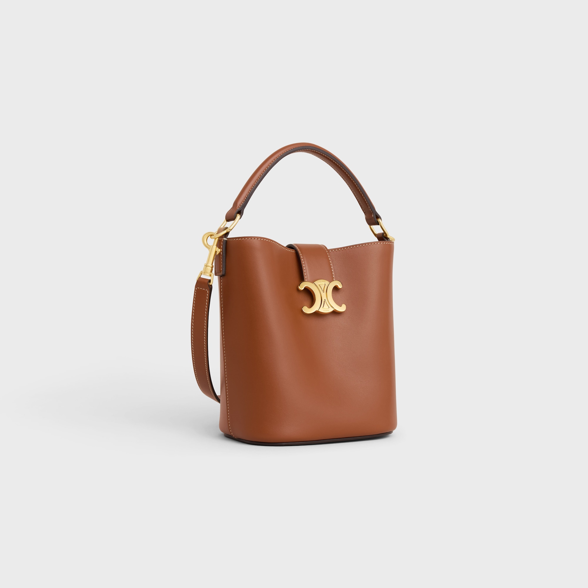 Replicate SMALL BUCKET LOUISE IN SMOOTH CALFSKIN TAN(1:1 replica)