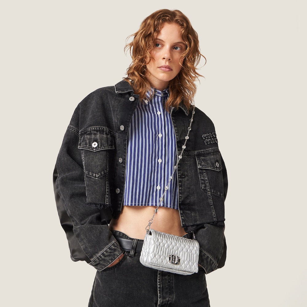 Replicate Miu Crystal nappa leather and crystal mini-bag(1:1 replica)