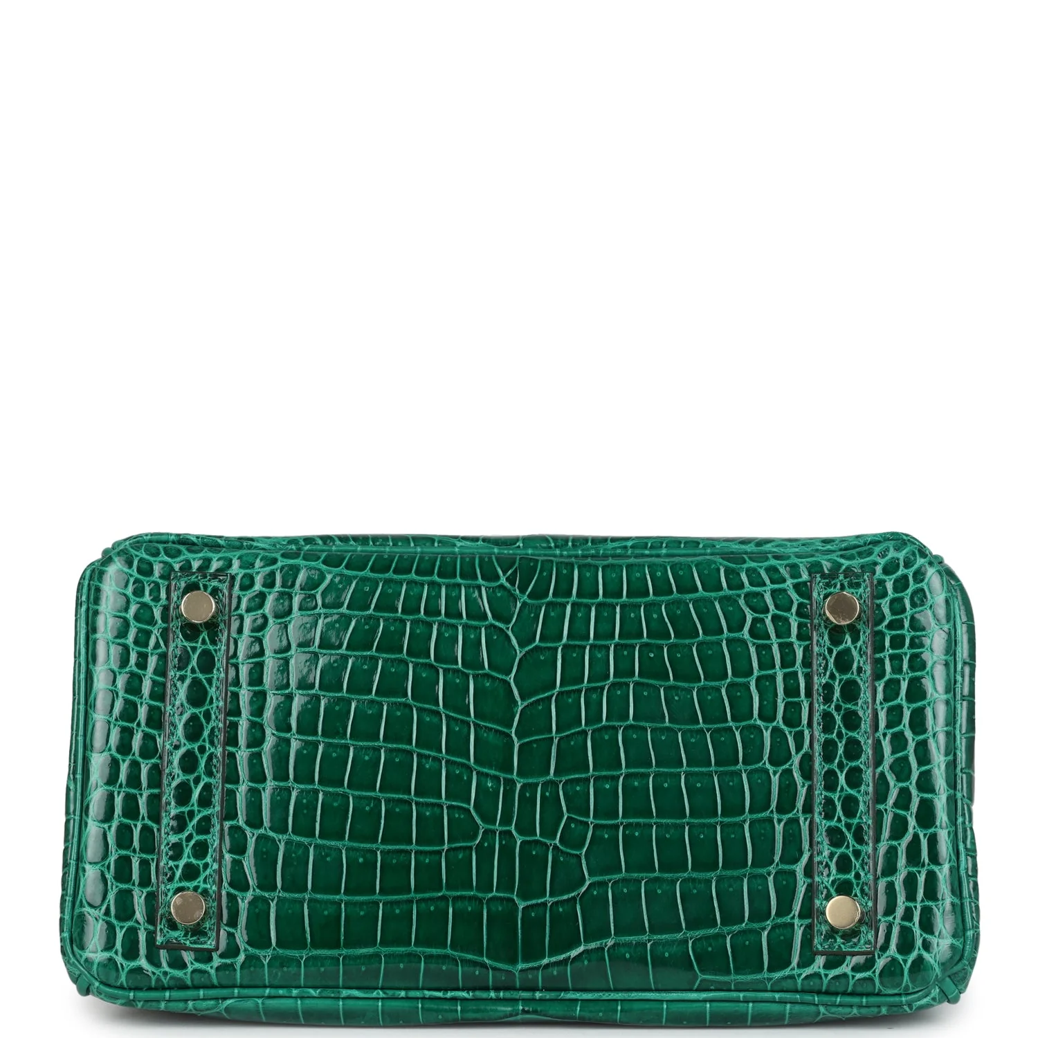 Replicate Hermes Birkin 25 Emerald Shiny Porosus Crocodile Gold Hardware(1:1 replica)