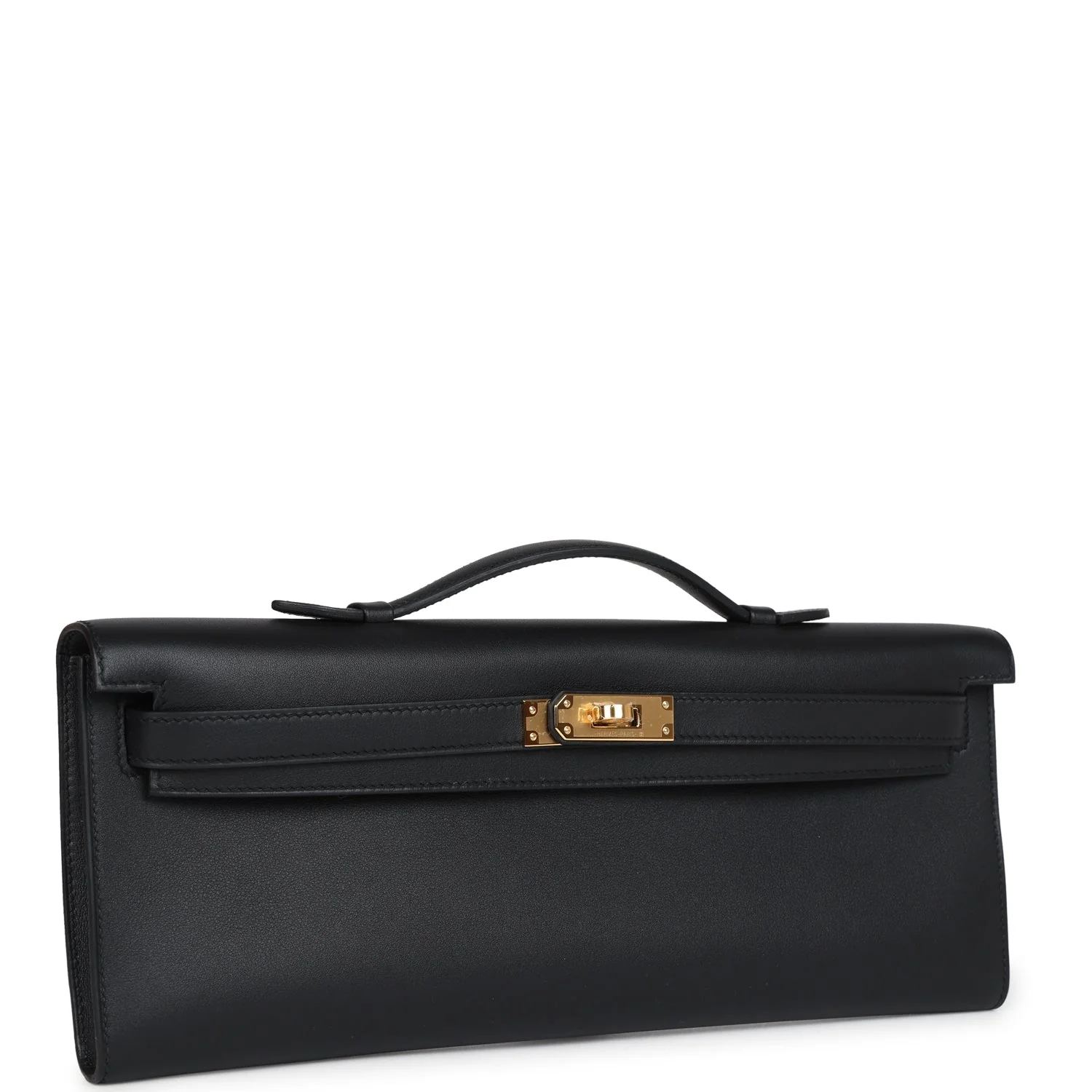 Replicate Hermes Kelly Cut Black Swift Gold Hardware(1:1 replica)