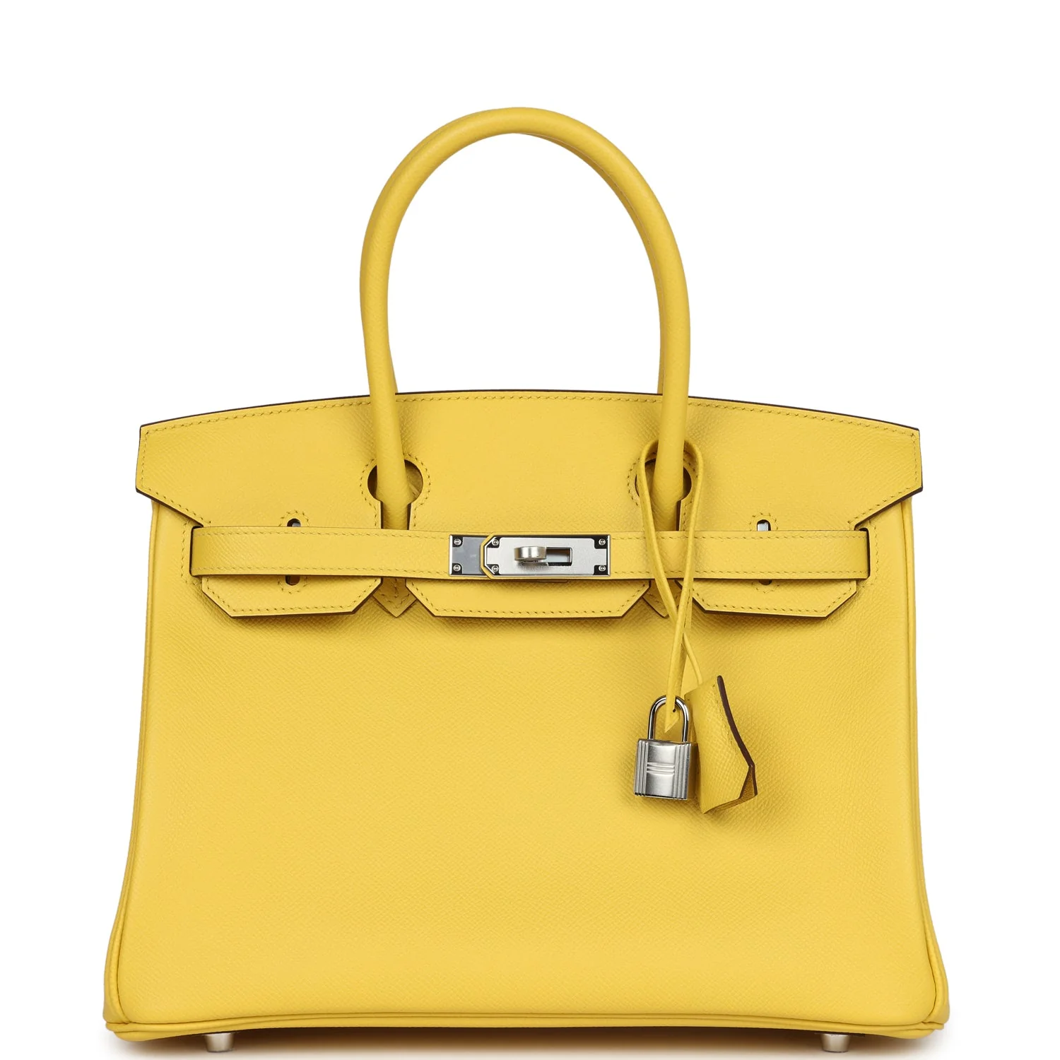 Replicate Hermes Birkin 30 Jaune de Naples Epsom Palladium Hardware(1:1 replica)