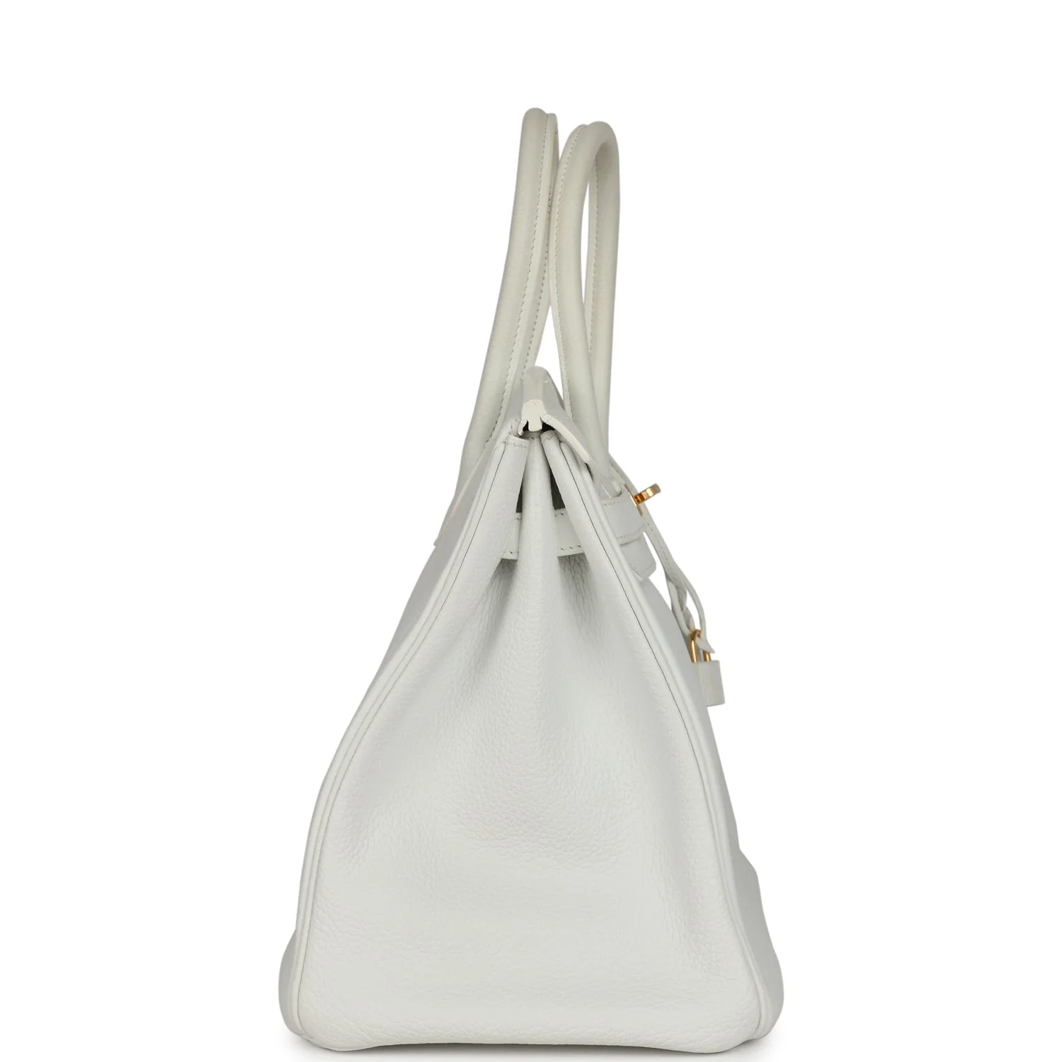 Replicate Hermes Birkin 35 White Clemence Gold Hardware(1:1 replica)