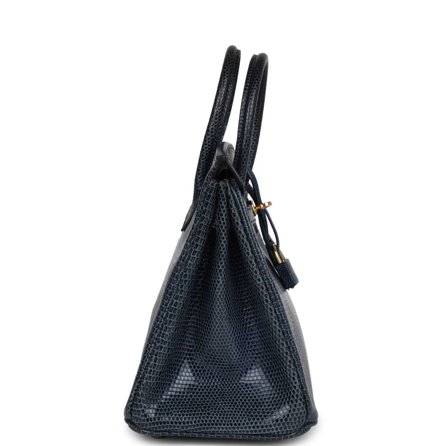 Replicate Hermes Birkin 25 Bleu De Malte Varanus Niloticus Lizard Gold Hardware(1:1 replica)