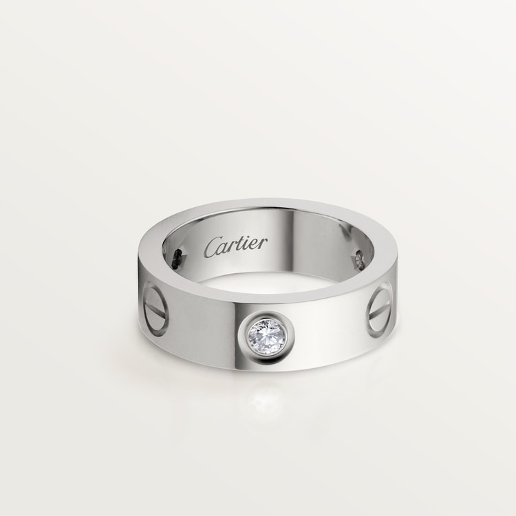 Replicate LOVE ring, classic model, 3 diamonds(1:1 replica)