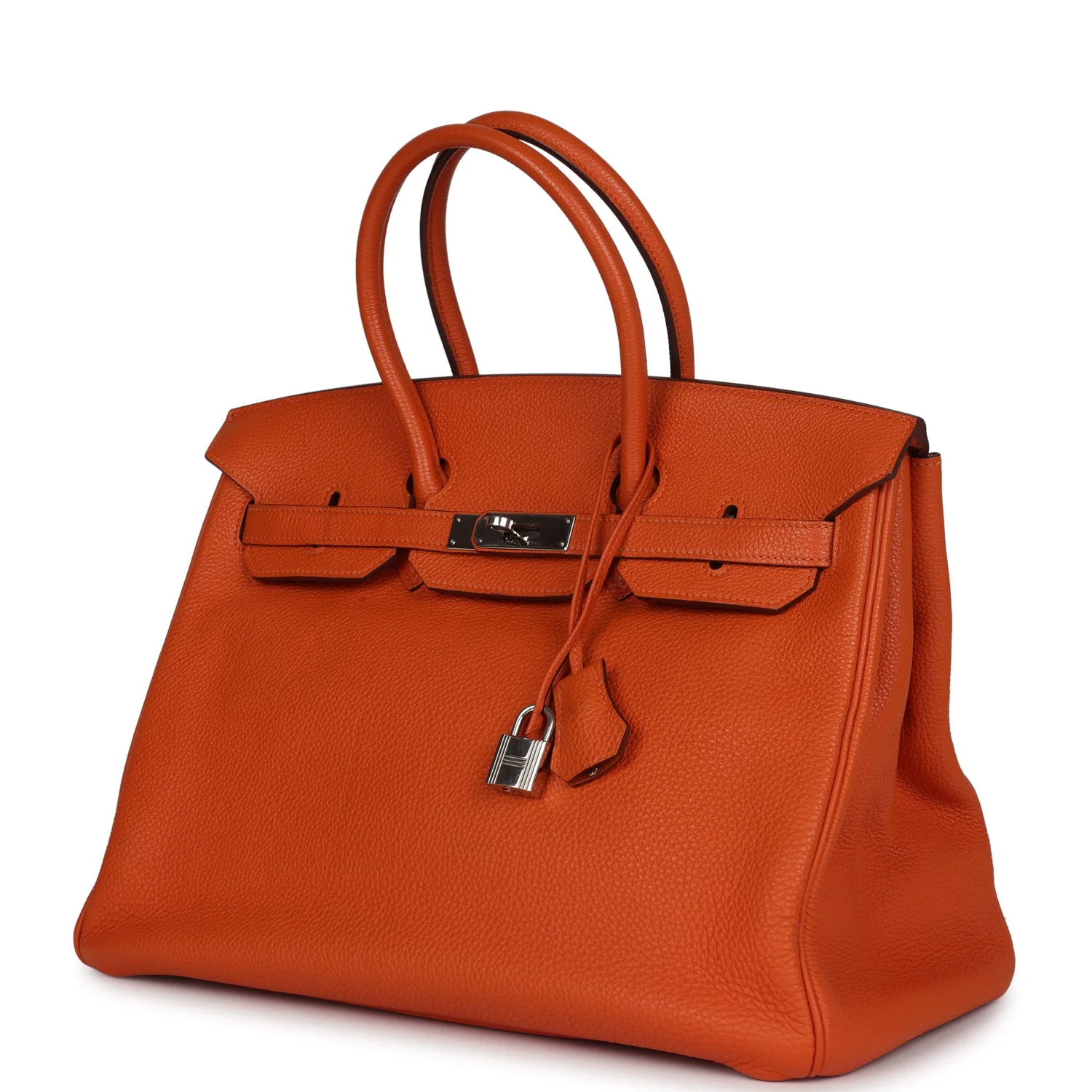Replicate Hermes Birkin 35 Orange Togo Palladium Hardware(1:1 replica)