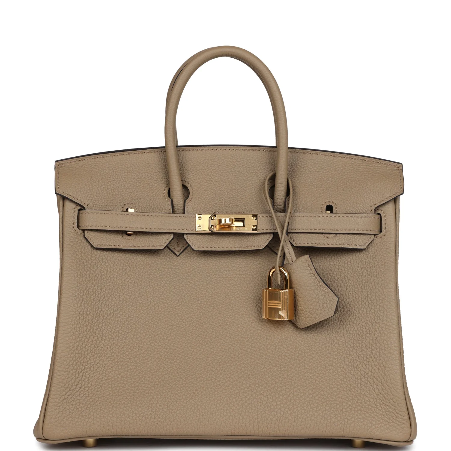 Replicate Hermes Birkin 25 Beige Marfa Togo Gold Hardware(1:1 replica)