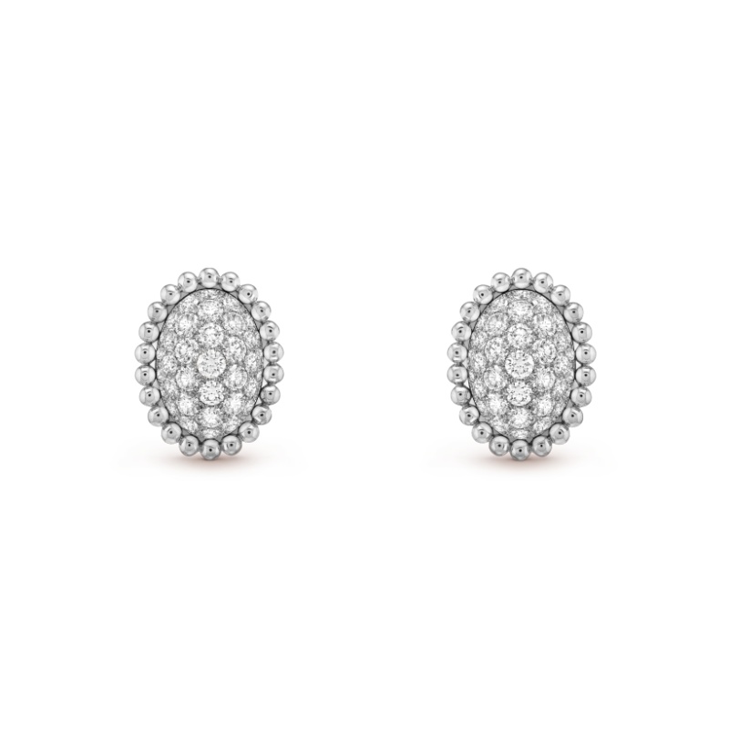 Replicate Perlée diamonds pavé earrings(1:1 replica)