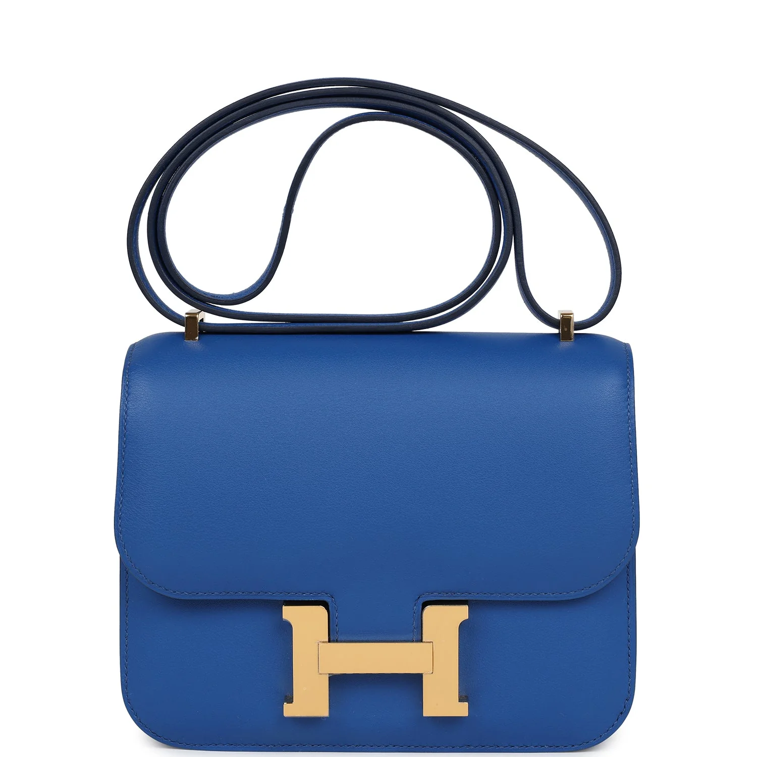 Replicate Hermes Constance 18 Bleu France Swift Gold Hardware(1:1 replica)