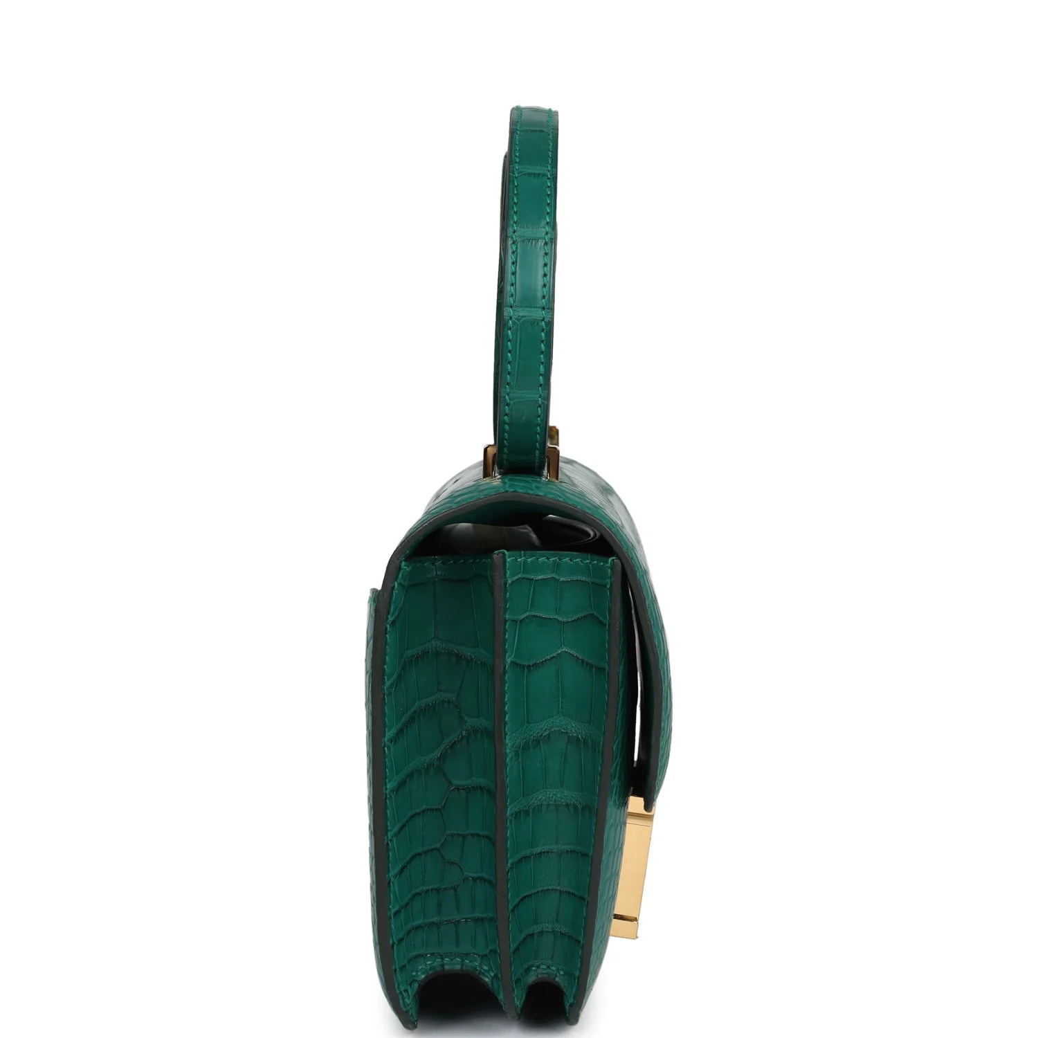 Replicate Hermes Constance 18 Malachite Matte Alligator Gold Hardware(1:1 replica)