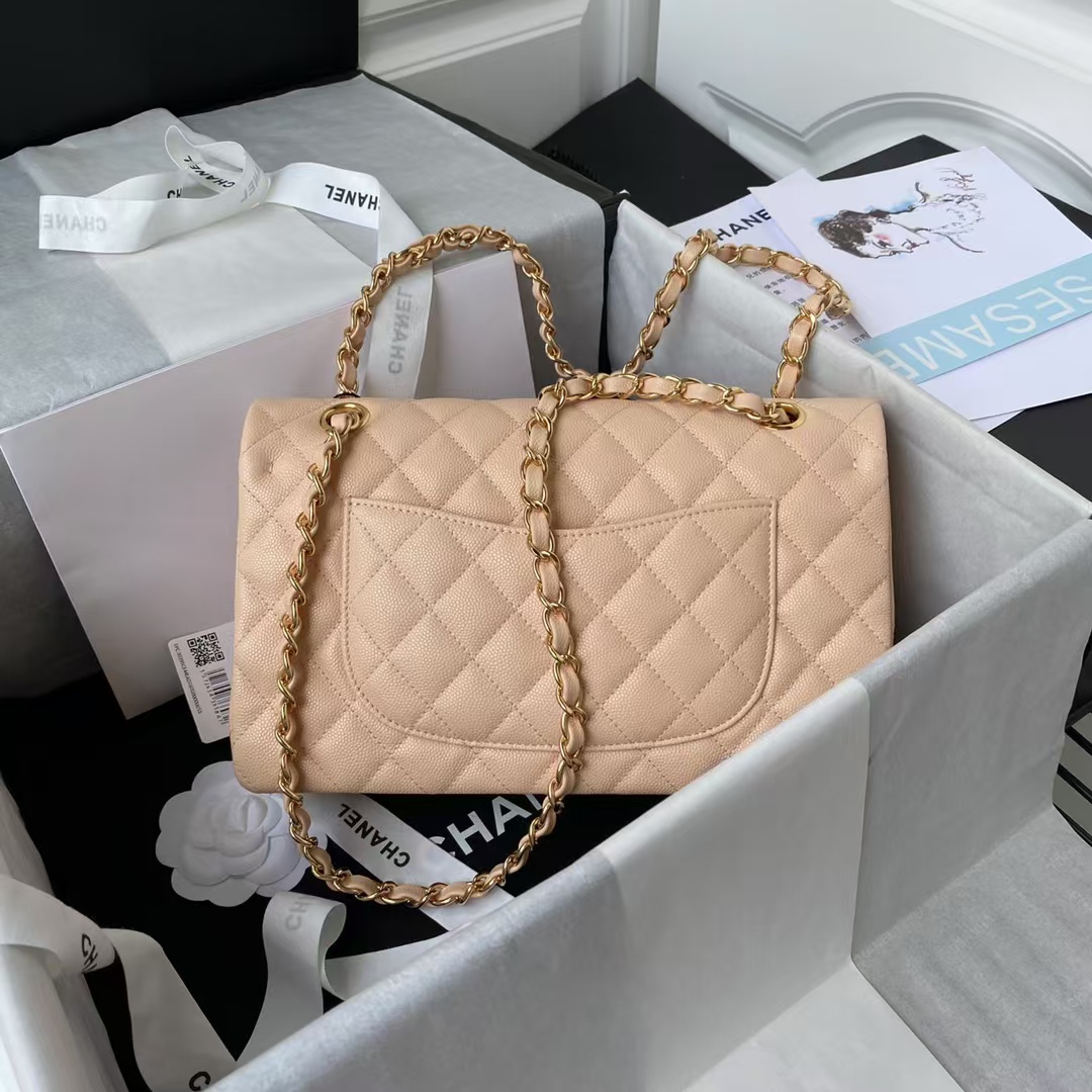 Replicate Chanel Classic 11.12 Handbag Caviar Gold Hardware(1:1 replica)
