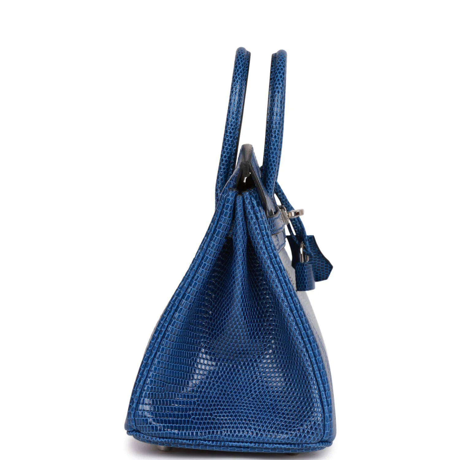 Replicate Hermes Birkin 25 Bleu Saphir Lizard Palladium Hardware(1:1 replica)