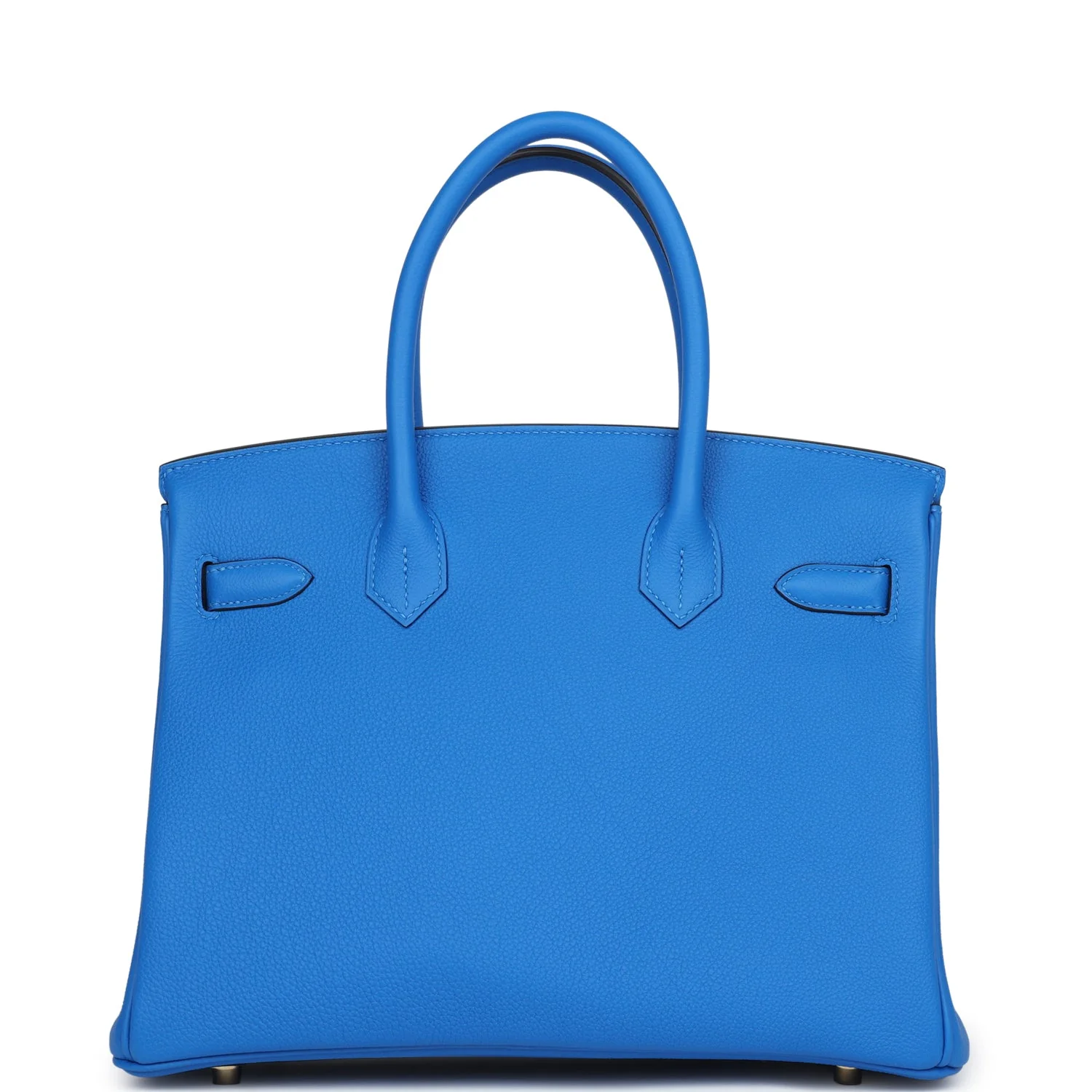 Replicate Hermes Birkin 30 Bleu Hydra Togo Gold Hardware(1:1 replica)