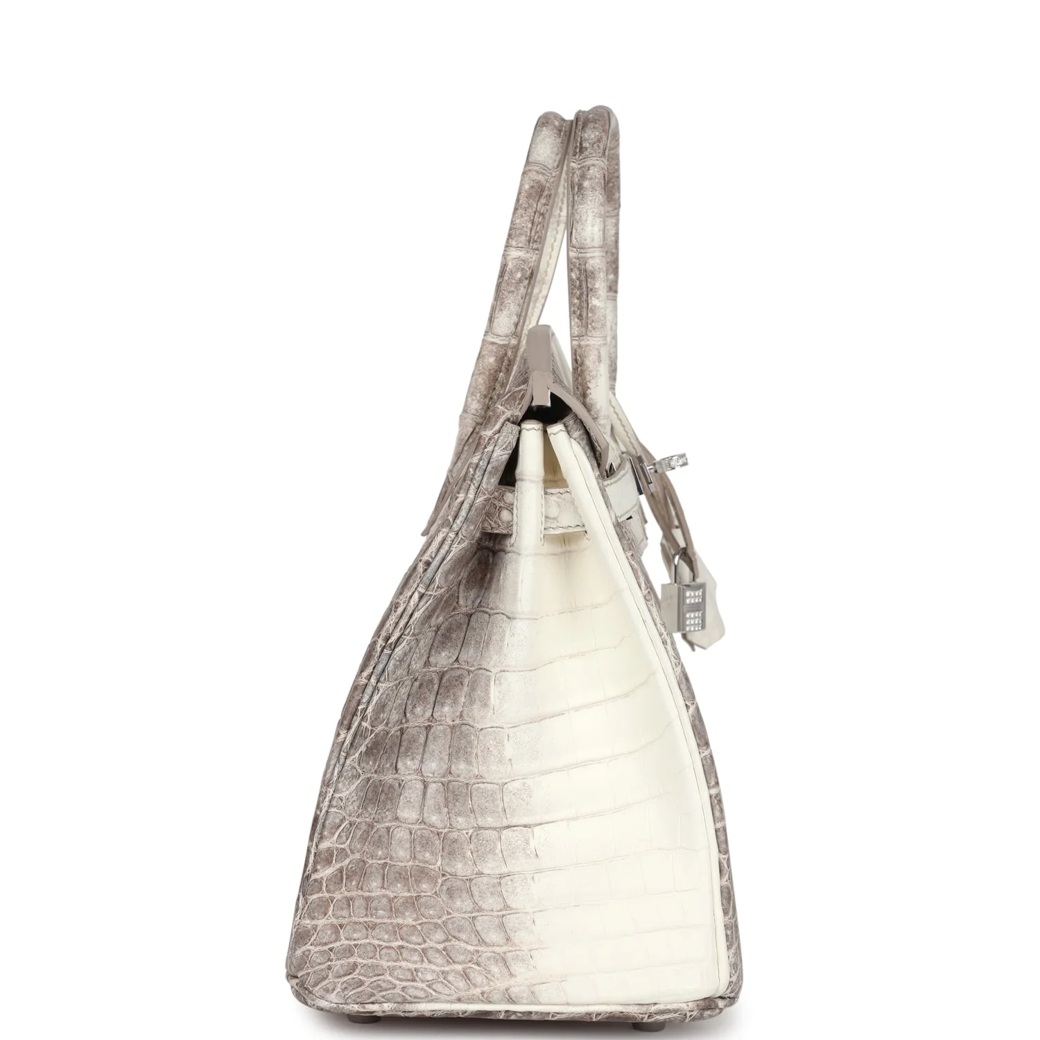 Replicate Hermes Birkin 25 Himalaya Niloticus Crocodile Diamond Encrusted Palladium Hardware(1:1 replica)