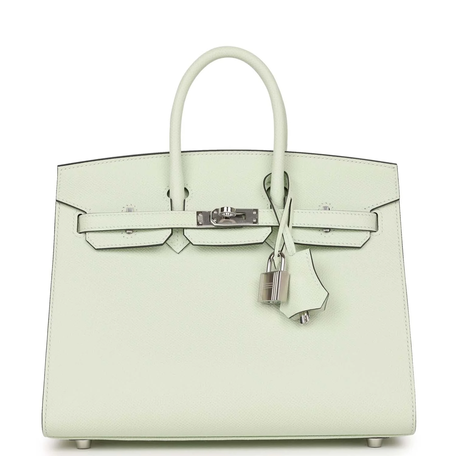 Replicate Hermes Birkin Sellier 25 Vert Fizz Epsom Palladium Hardware(1:1 replica)