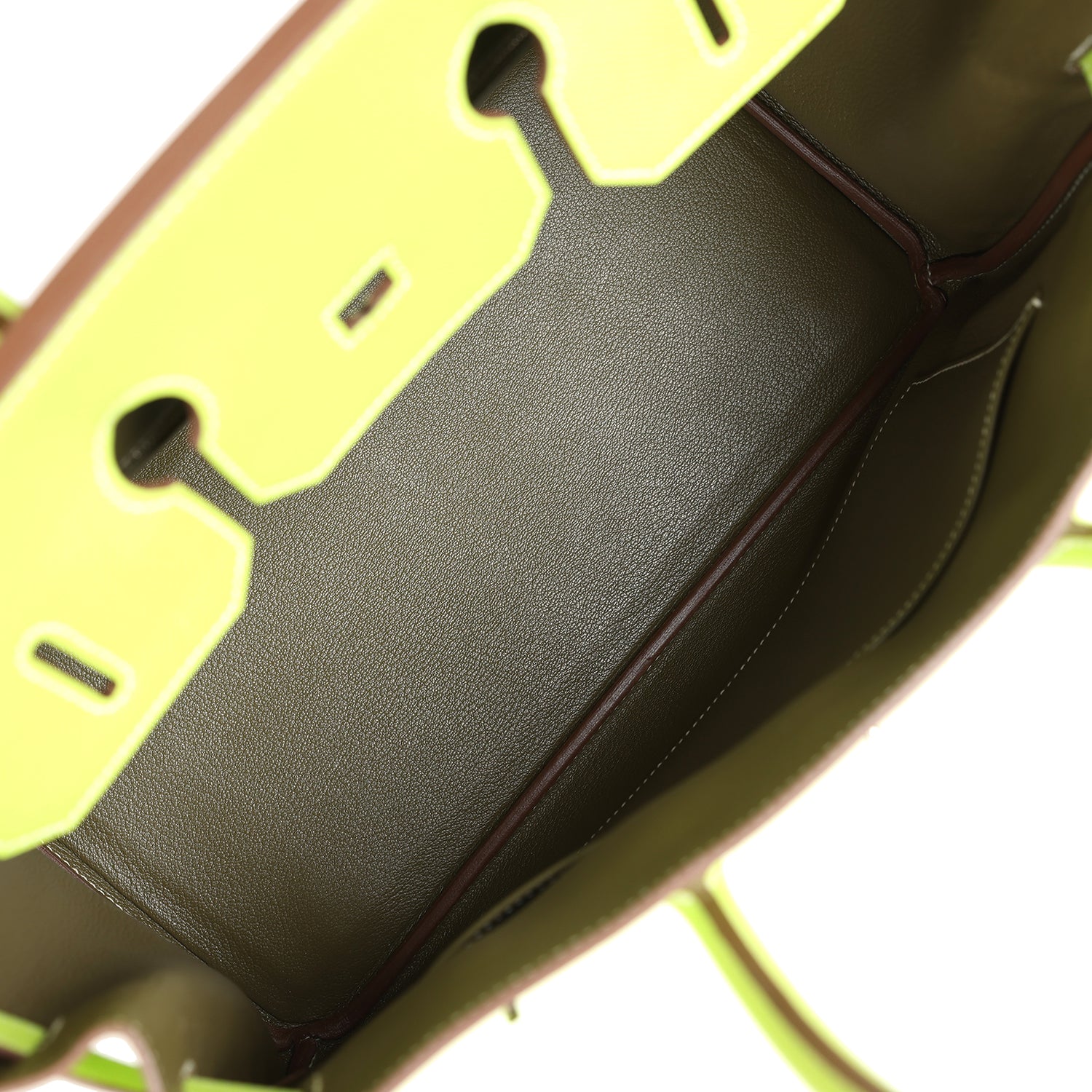 Replicate Hermes Birkin 35 Kiwi Candy Epsom Palladium Hardware(1:1 replica)