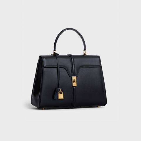 Replicate CLASSIQUE 16 BAG IN SATINATED CALFSKIN BLACK(1:1 replica)