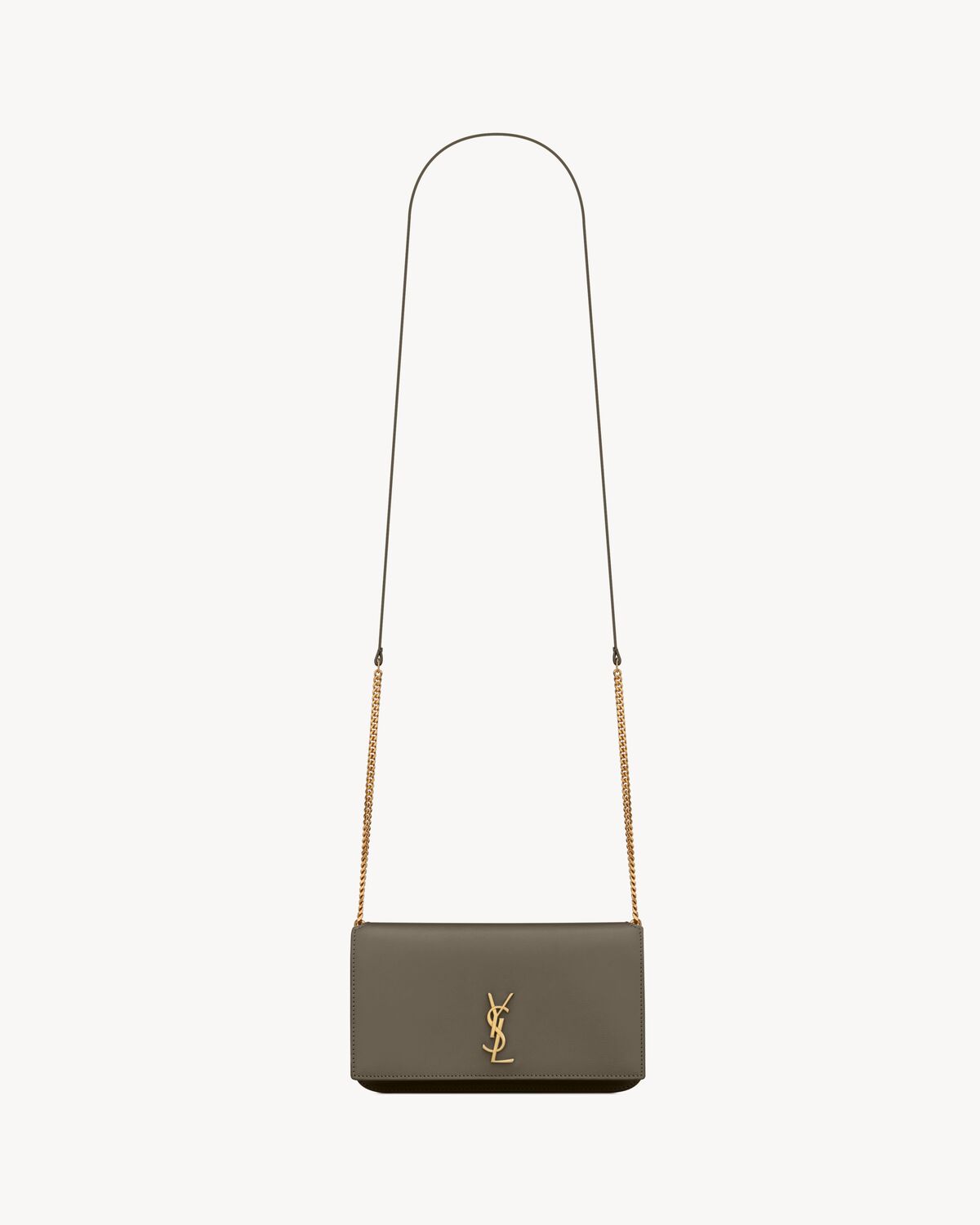 Replicate YSL Cassandre Phone Holder in Smooth Leather(1:1 replica)