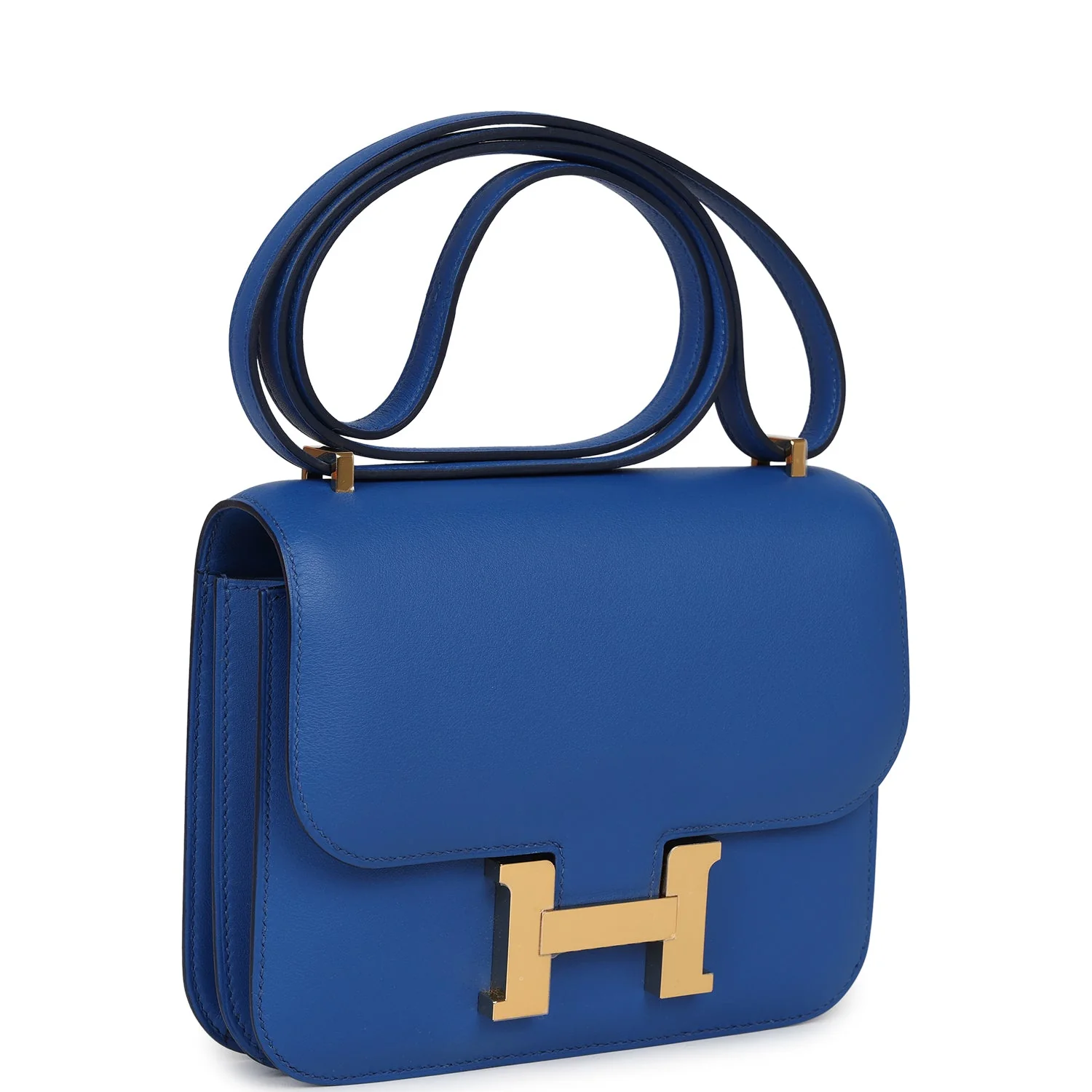 Replicate Hermes Constance 18 Bleu France Swift Gold Hardware(1:1 replica)