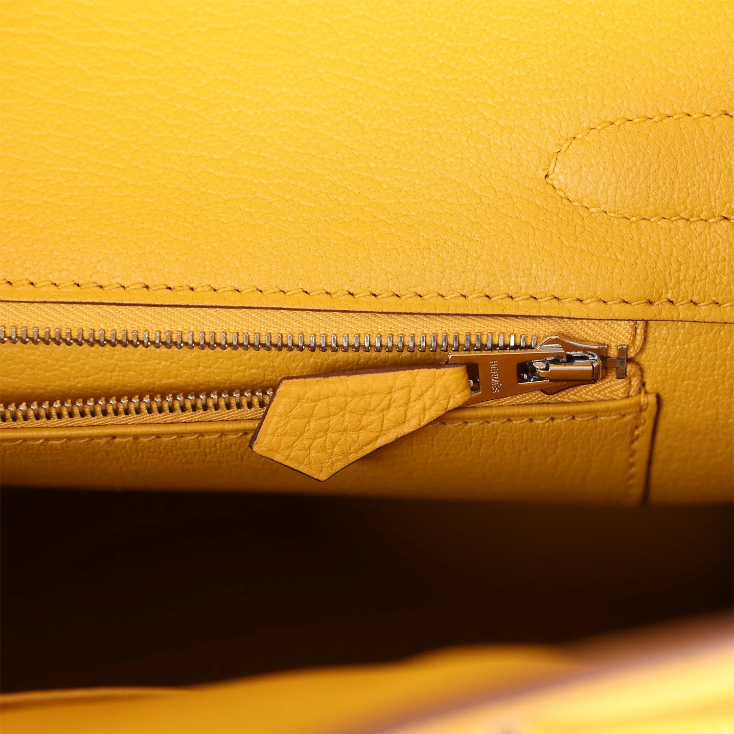 Replicate Hermes Birkin 30 Jaune Ambre Shiny Niloticus Crocodile and Togo Touch Palladium Hardware(1:1 replica)