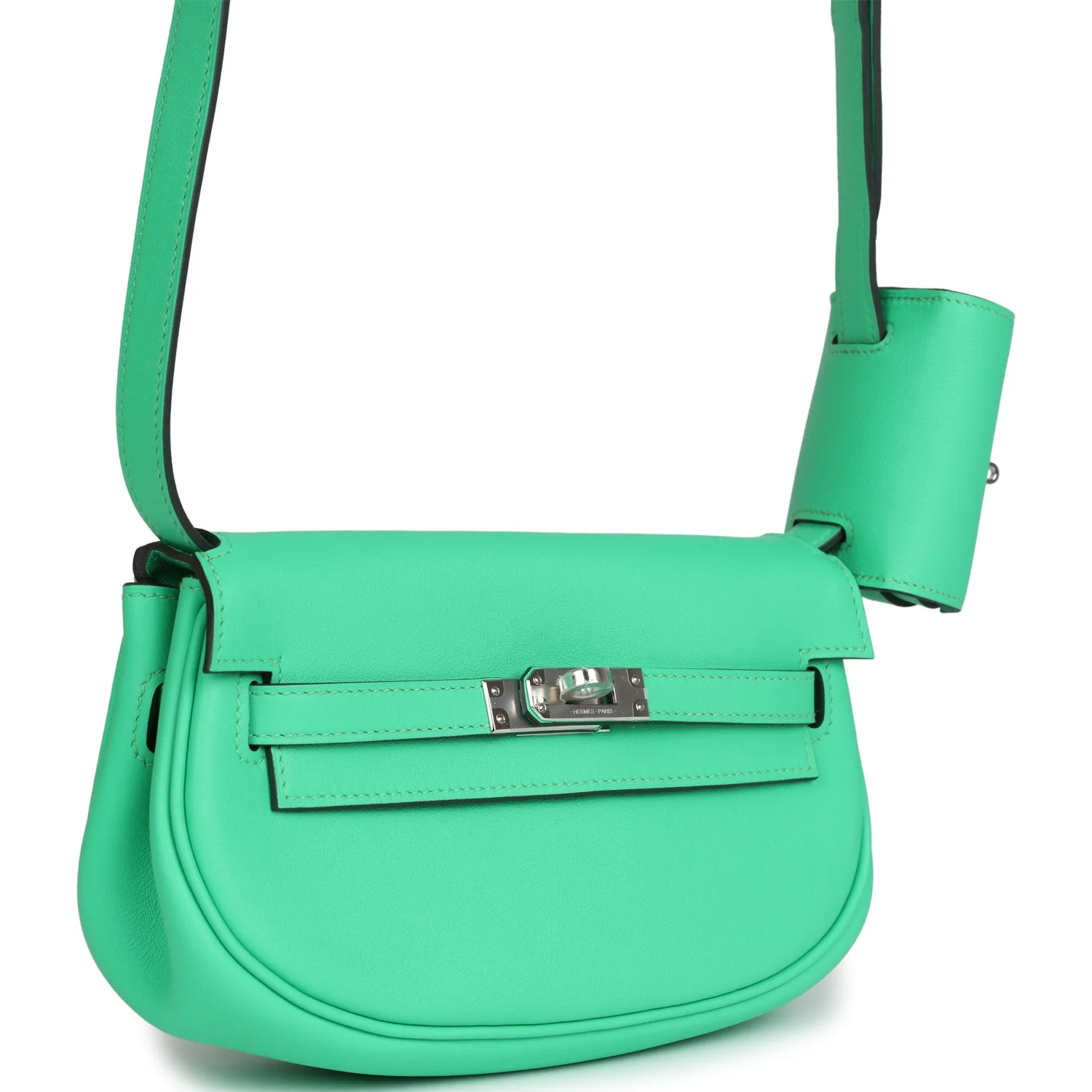 Replicate Hermes Kelly Moove Vert Comics Swift Palladium Hardware(1:1 replica)
