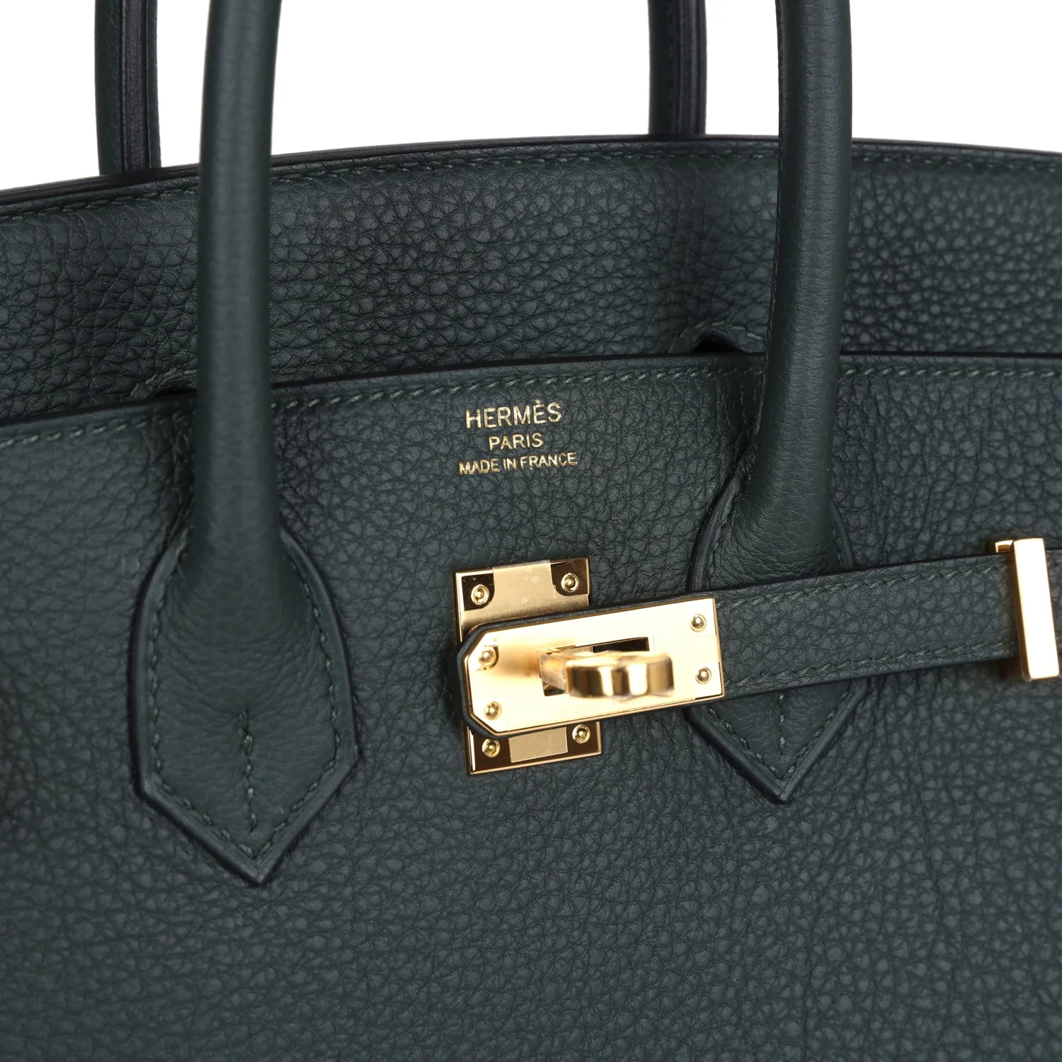 Replicate Hermes Birkin 25 Vert Fonce Togo Gold Hardware(1:1 replica)